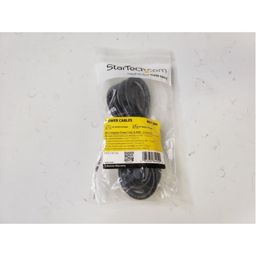 Startech 8714-6600-POWER-CORD 6FT POWER EXTENSION CORD IEC 60320 C14 TO C13 13A