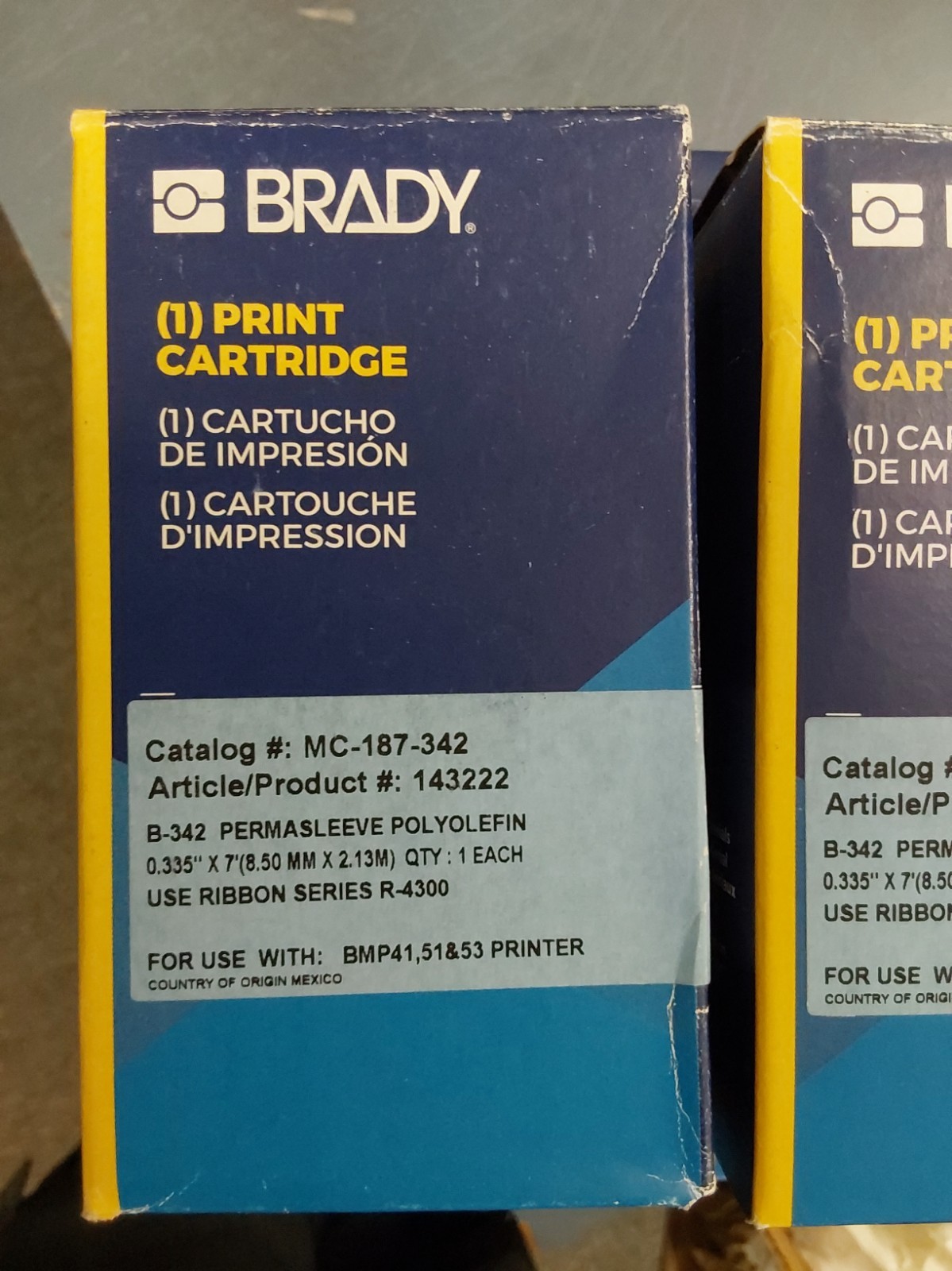 Lot Of 8 -Brady MC-187-342 - PermaSleeve Polyolefin Labels  BMP41 BMP51 M511