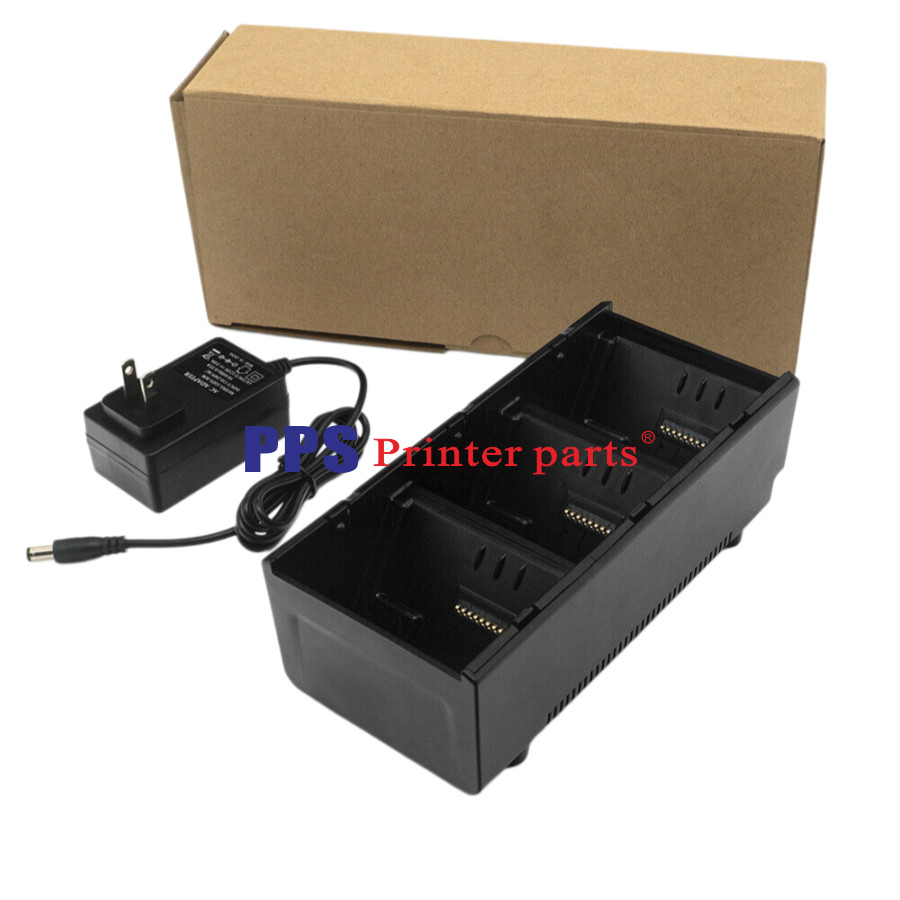 NEW 3-Slot Battery Charger Cradle with power supply Suit Fit Zebra QLN220