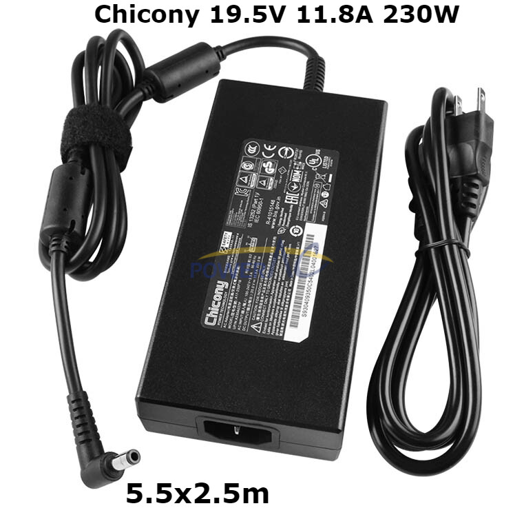 Genuine 19.5V 11.8A MSI GV62061 GV72007 Laptop Charger AC Adapter+ Cable