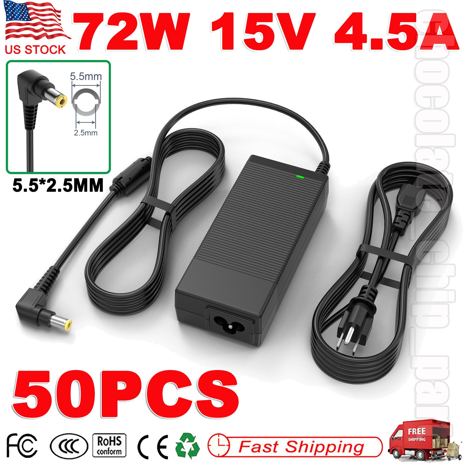 50PCS 72W Adapter Charger For Panasonic ToughBook CF-18 CF-19 CF-29 CF-30 CF-73