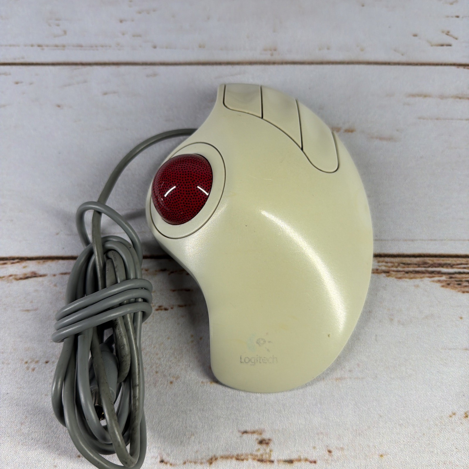 Vintage Logitech TrackMan Marble PS/2 Trackball T-CH11 Ambidextrous Tested