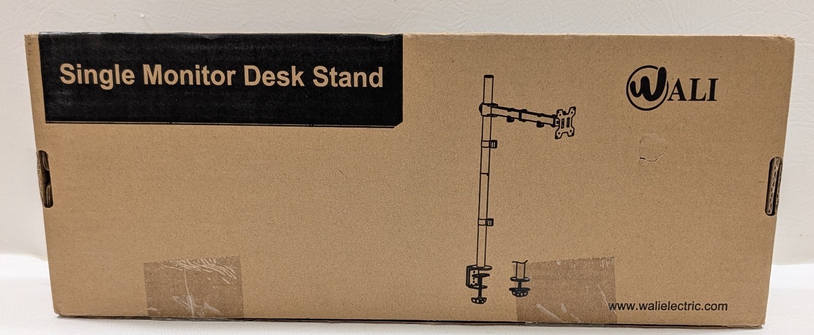 WALI Extra Tall Single Monitor Desk Mount Stand 31.5" Pole Adjustable M001XL New
