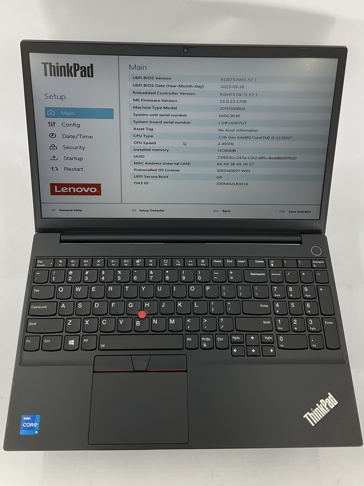 Lenovo ThinkPad E15 Gen 2 15.6" Core i5-1135G7 256GB 16GB B Win 11 Pro