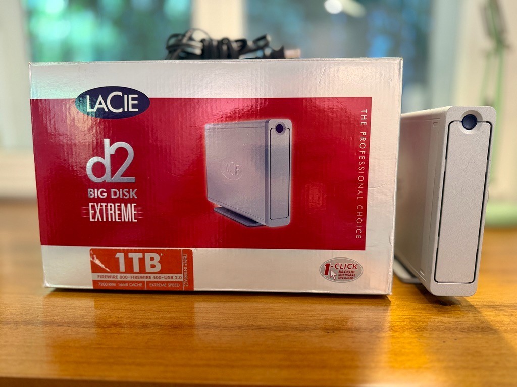 LaCie d2 Big Disk Extreme 1TB External Hard Drive FireWire 800 400 / Working
