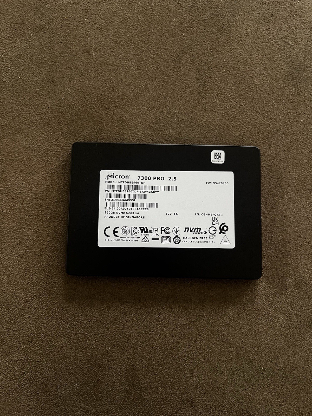 MTFDHBE960TDF-1AW4ZABYY MICRON 7300 PRO 2.5