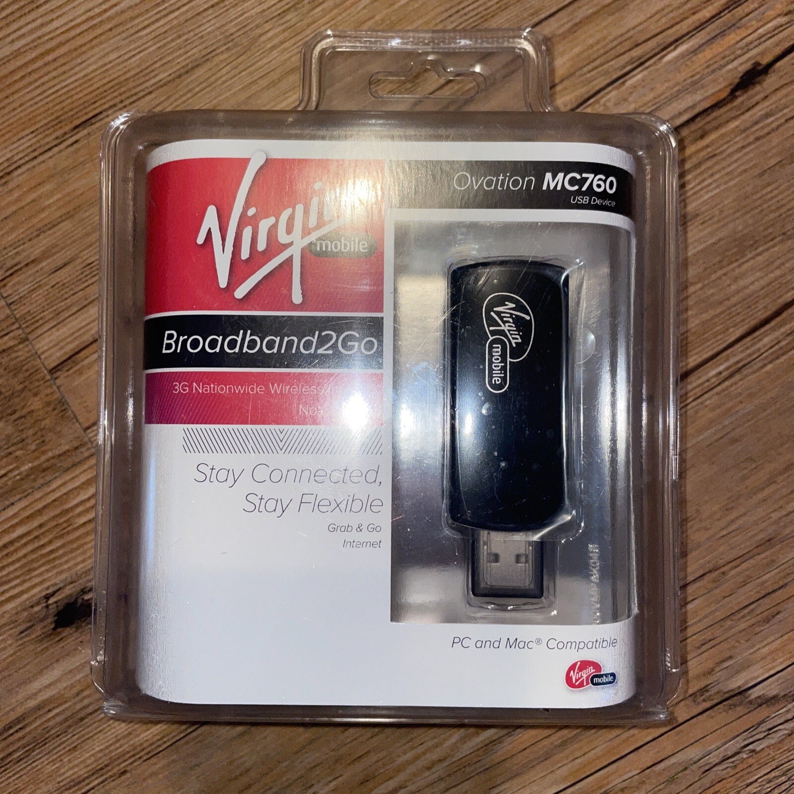 New Sealed - Virgin Mobile Broadband2Go Ovation MC760 USB Device - 836182001609