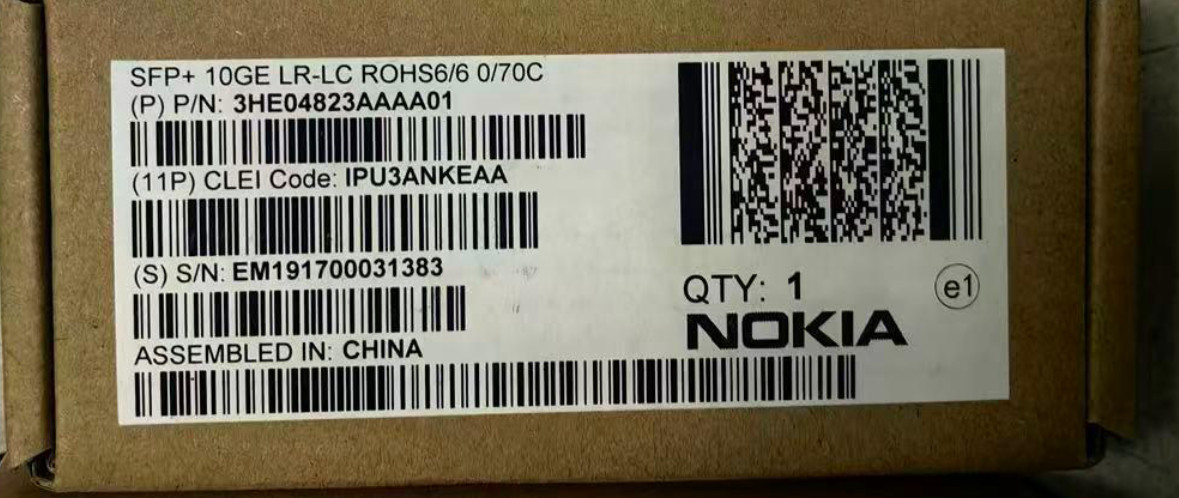 NEW NOKIA 3HE04823AAAA01 SFP+ 10GE LR-LC 10GBASE-LR IPU3ANKEAA Transceiver Modul