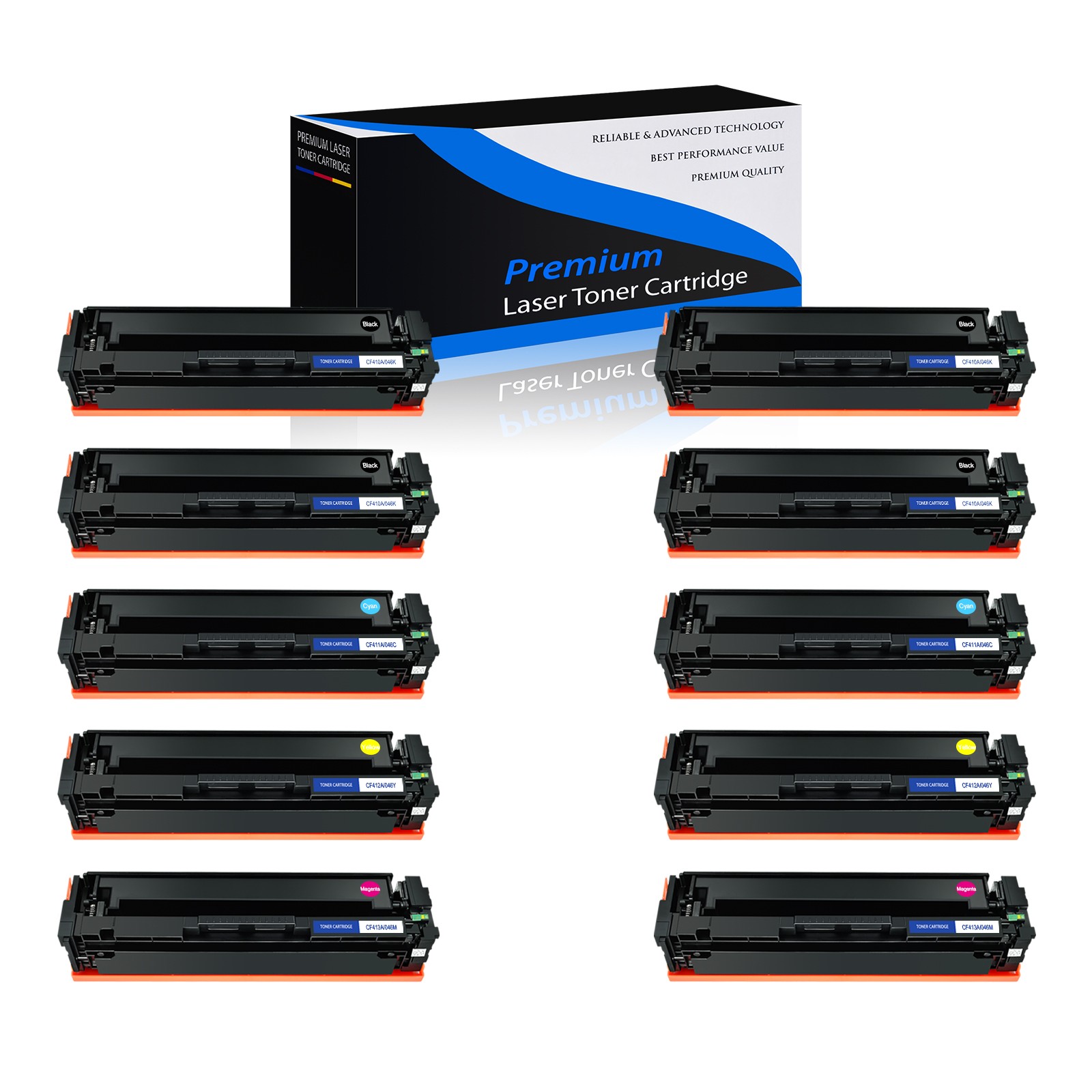 10PK CF410A-CF413A 477A Toner for HP Color LaserJet Pro M477fdn M477fdw M477fnw