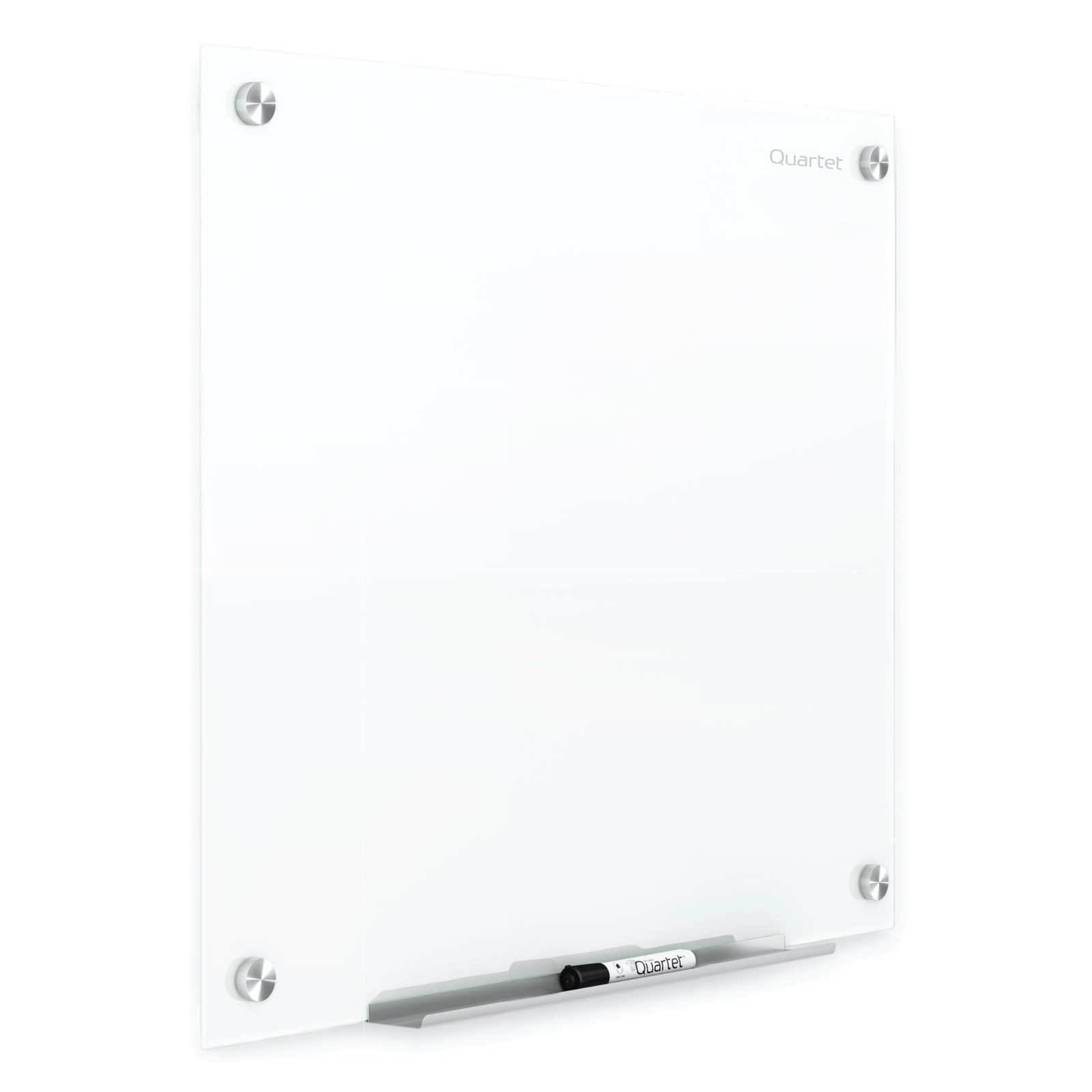 Whiteboard 48 x Glass Board Wall Mount Brilliance White G24848W Magnetic Quartet