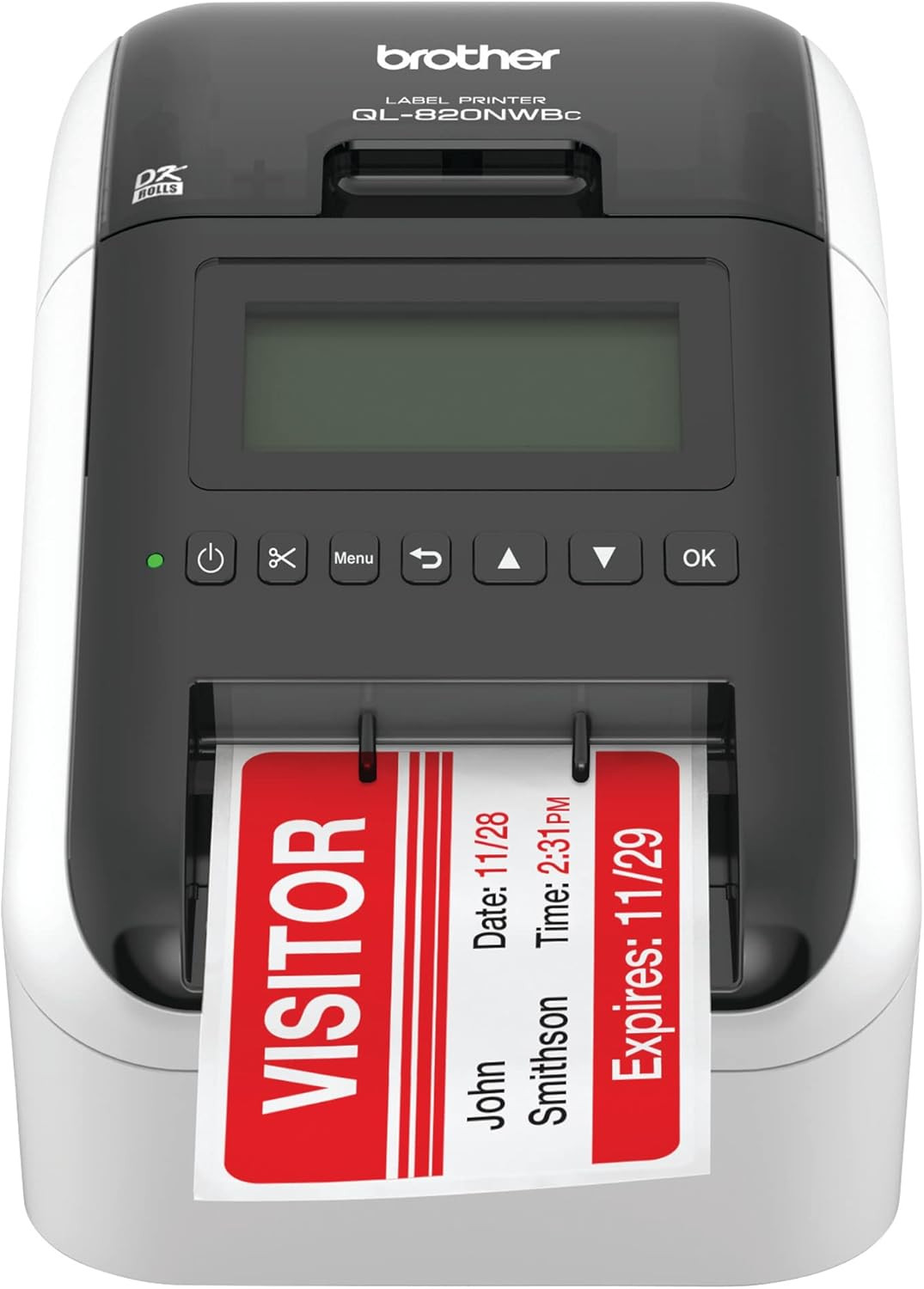 QL-820NWBC Ultra Flexible Label Printer with Multiple Connectivity Options, Blac