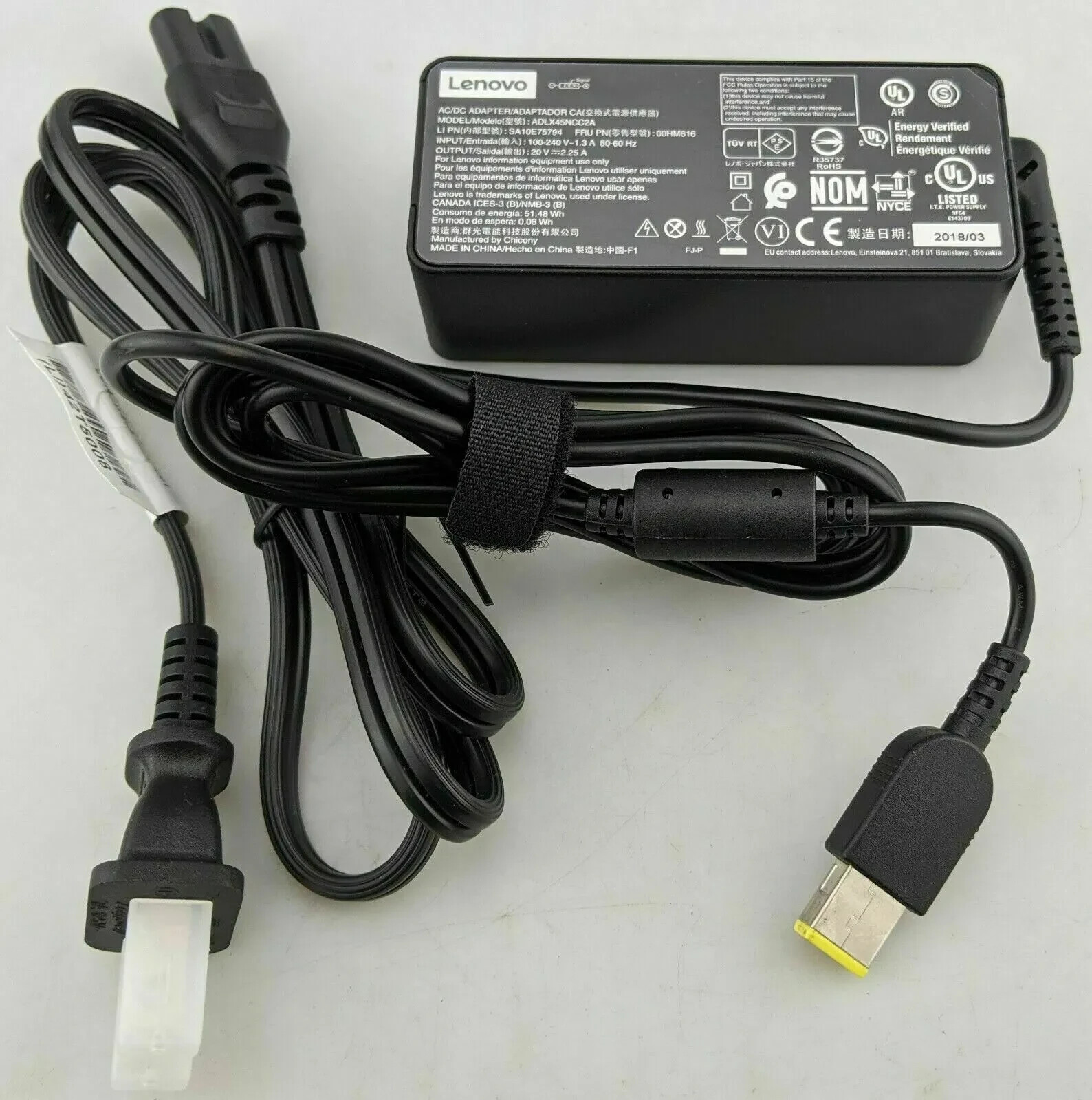 Lot of 25 GENUINE LENOVO THINKPAD AC Adapter Power Charger 45W X1 T450 T460 T470