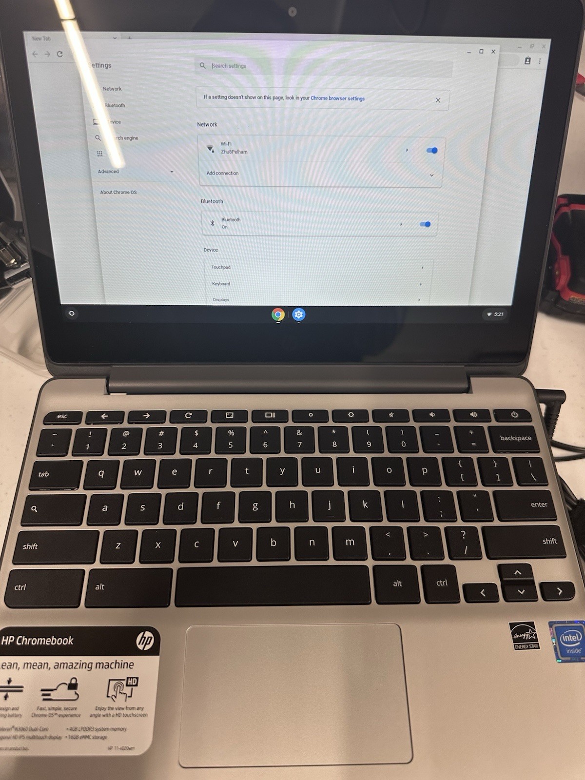 HP Chromebook 11-v020wm 11.6" 16GB eMMC Intel N 1.6GHz 4 GB RAM Touchsceen
