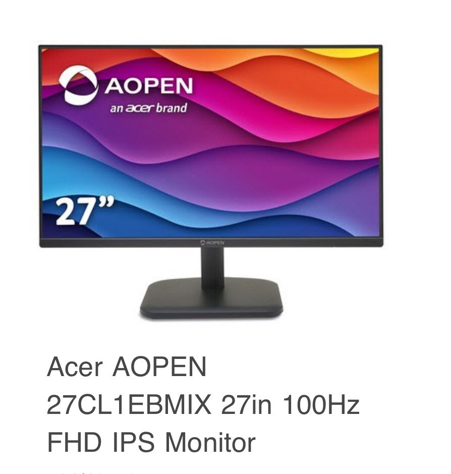 ACER AOPEN 27CL1EBMIX 27in 100Hz FHD IPS Monitor With Razer Mouse DEATHADDER