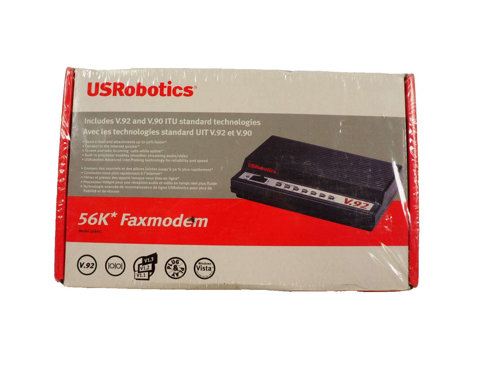USRobotic USR5686G V92 and V90 External Faxmodem