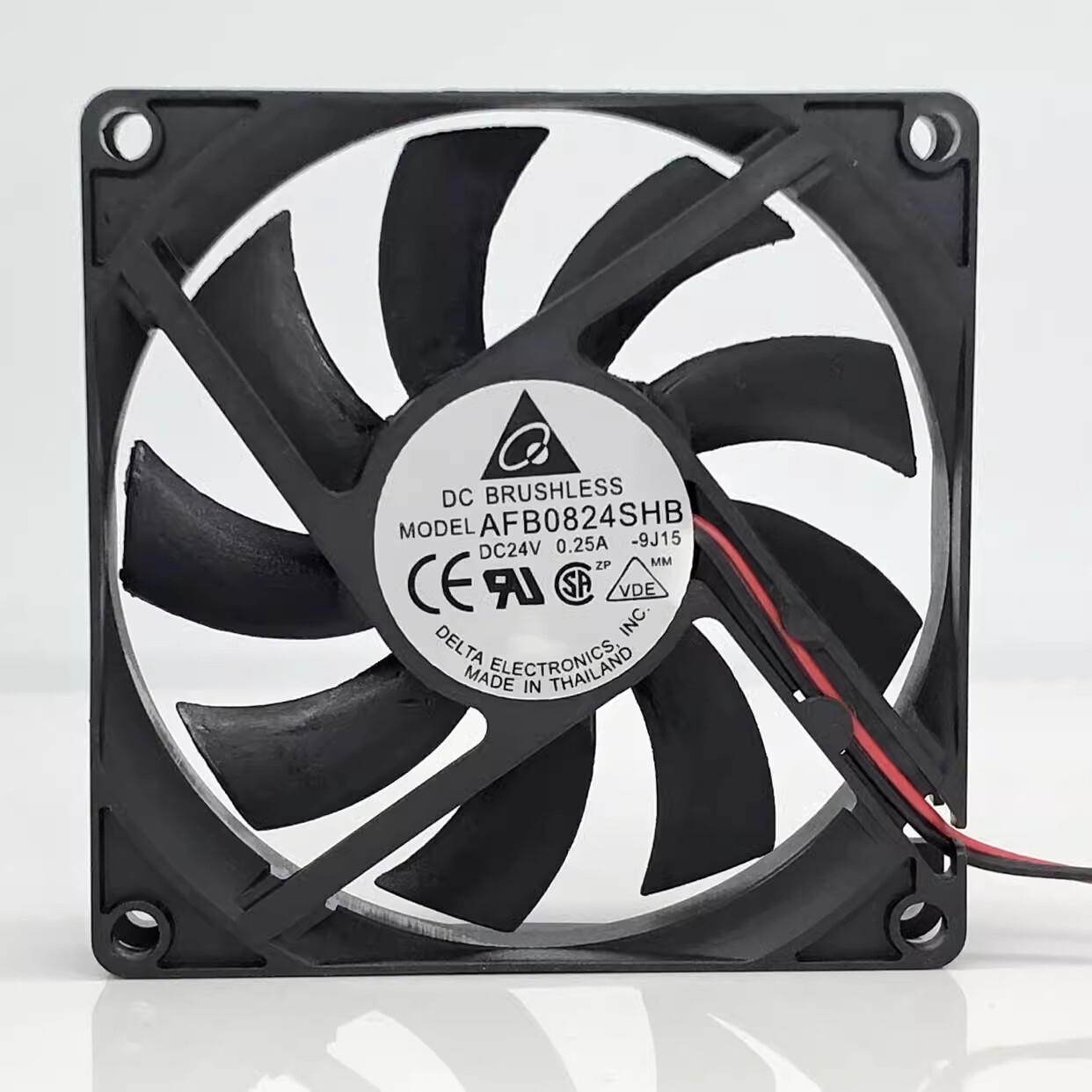 Delta AFB0824SHB 8015 24V 0.25A 2-Wire Dual Ball Cooling Fan