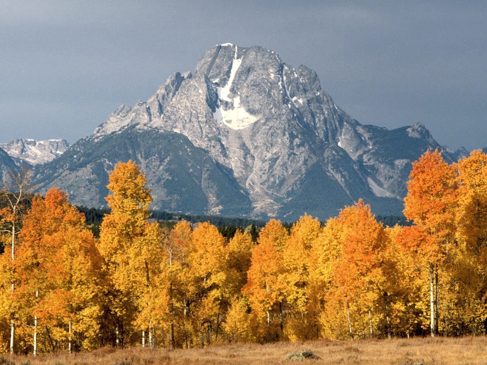 Landscape mountains fall mount moran wyoming grand teton Custom Gaming Mat Desk