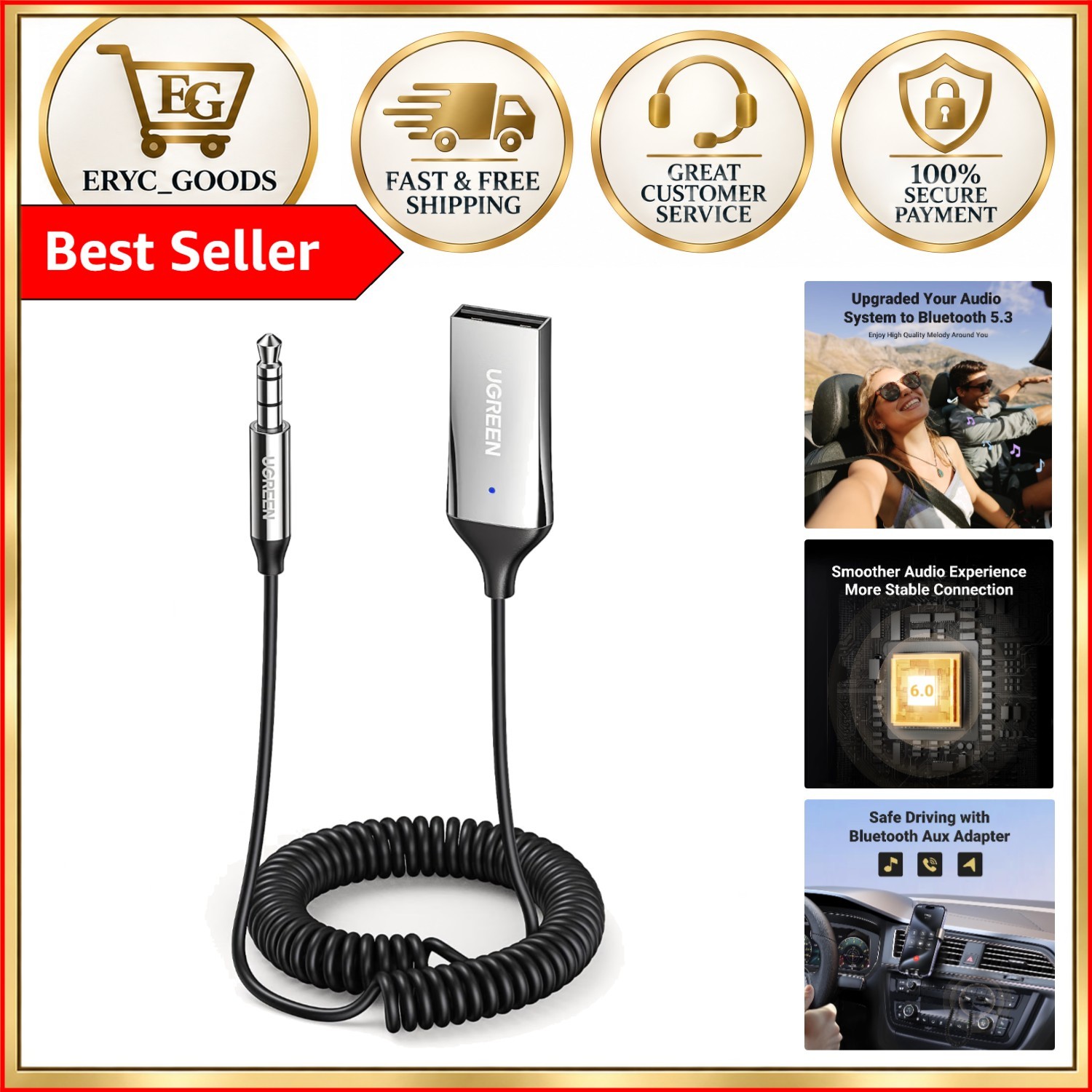Upgrade Your Car with a Bluetooth 5.3 Receiver - Hands-Free Calls & Stereo Sound