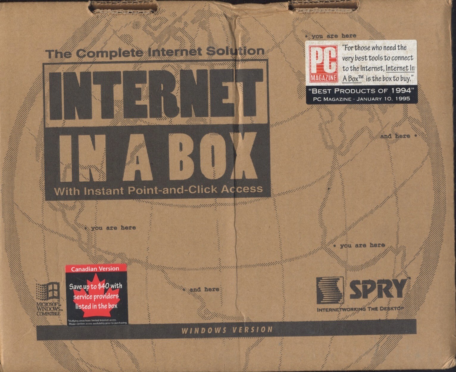 Rare...Internet in a Box, Spry Canadian Version, unused, unopened