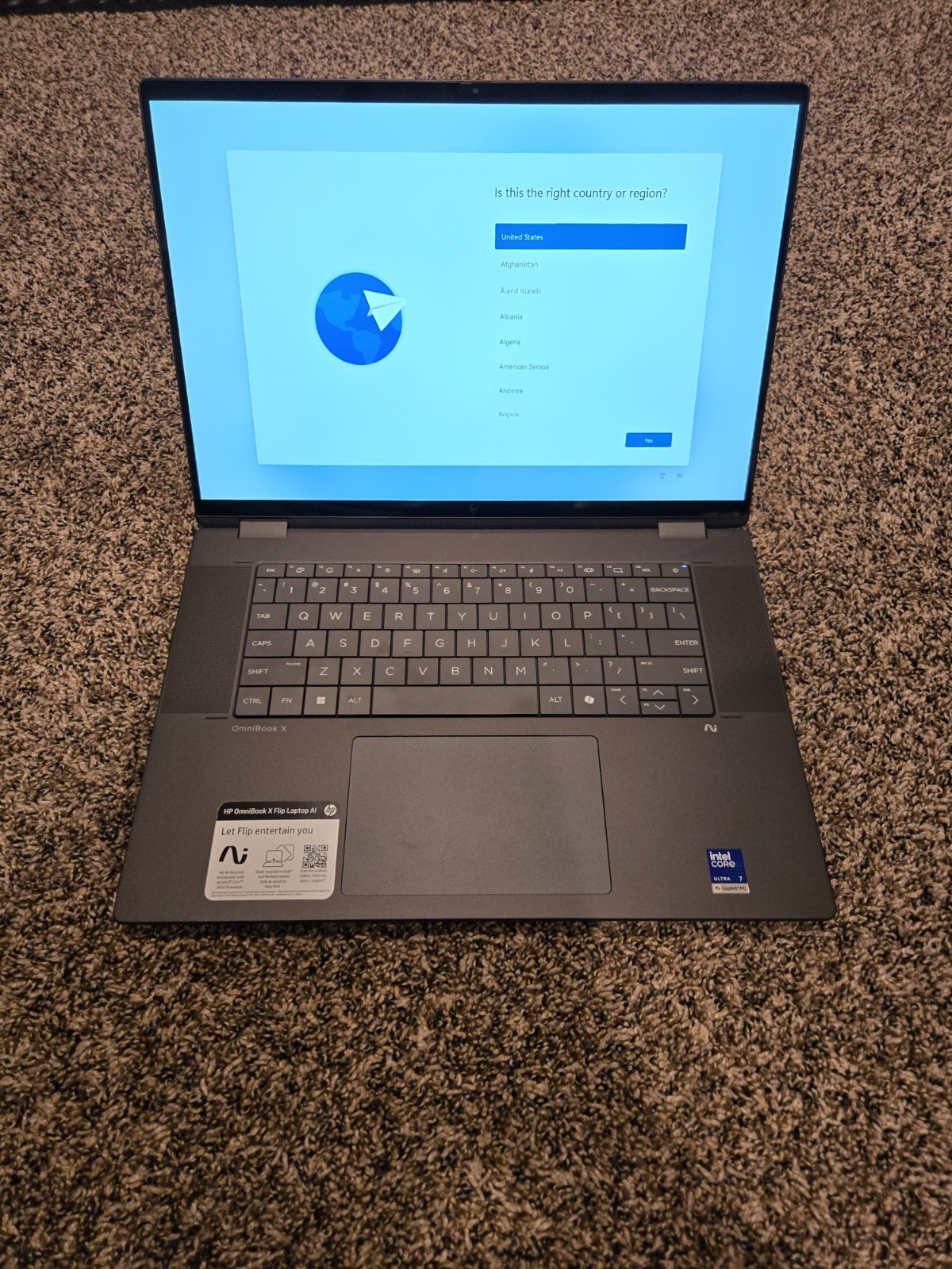 HP OmniBook X Flip 16" Intel Core Ultra 7 256V 16GB RAM 1 TB SSD 16-as0023dx