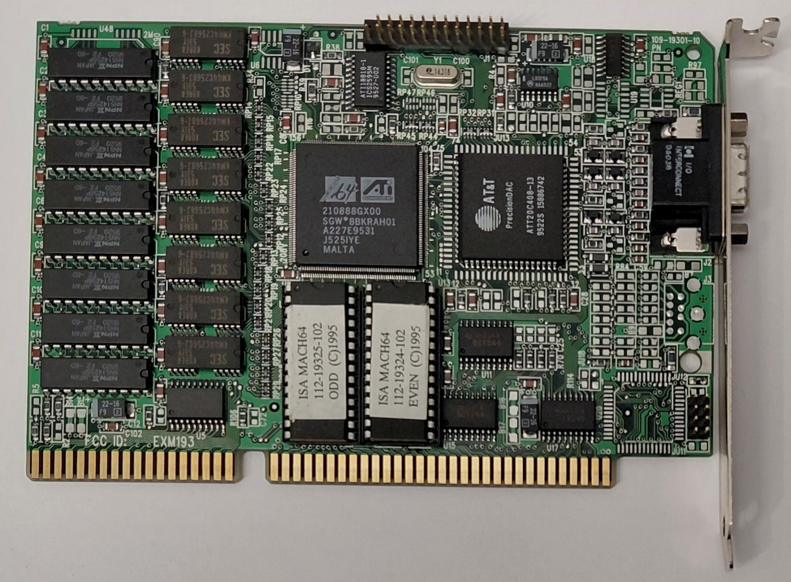 ATI Graphics Xpression ISA Graphics Card (Mach64 GX, EXM193, 2MB, Retro, 1995)