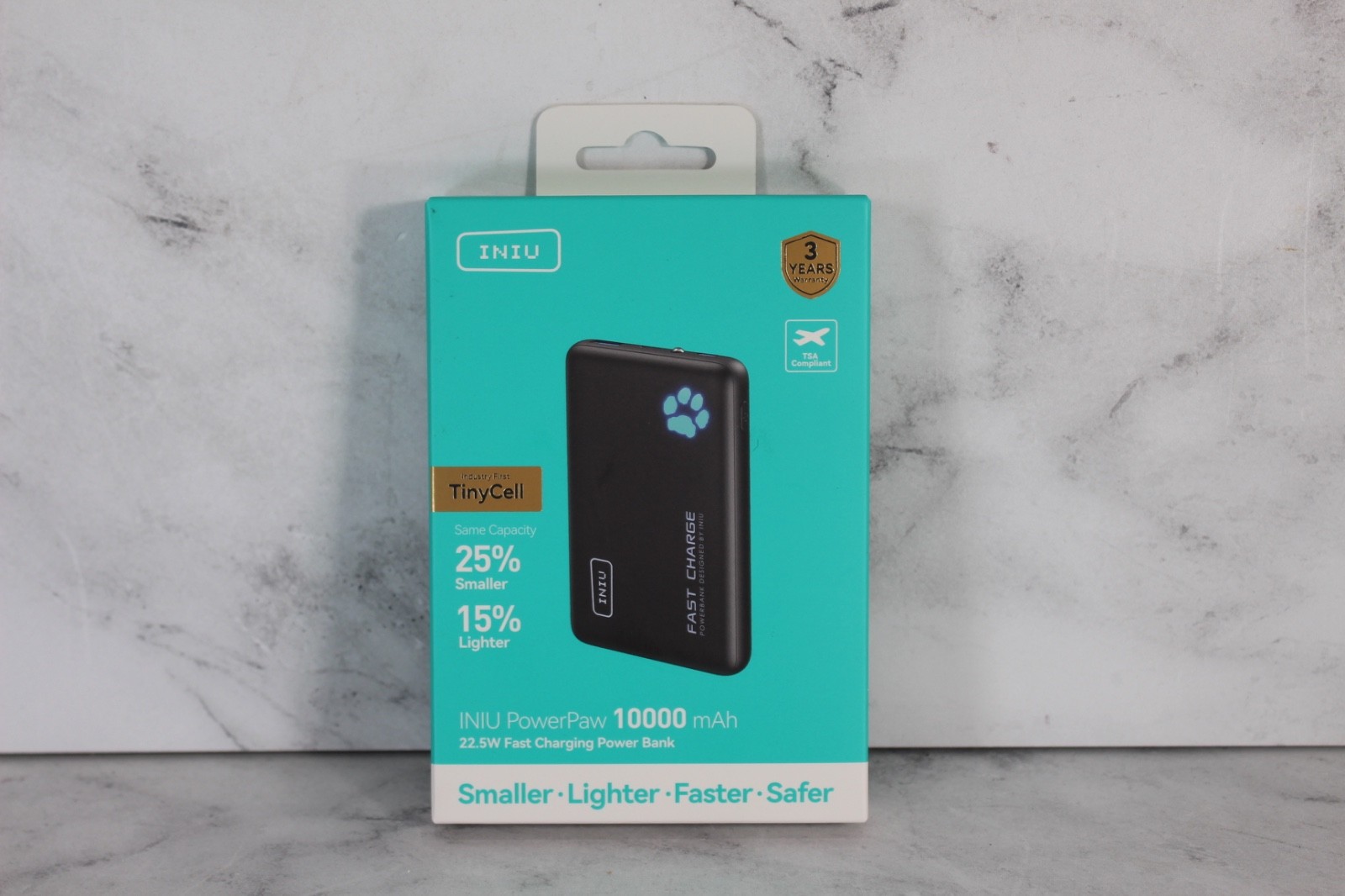 INIU Portable Charger 22.5W 10000mAh USB-C Power Bank - Black -