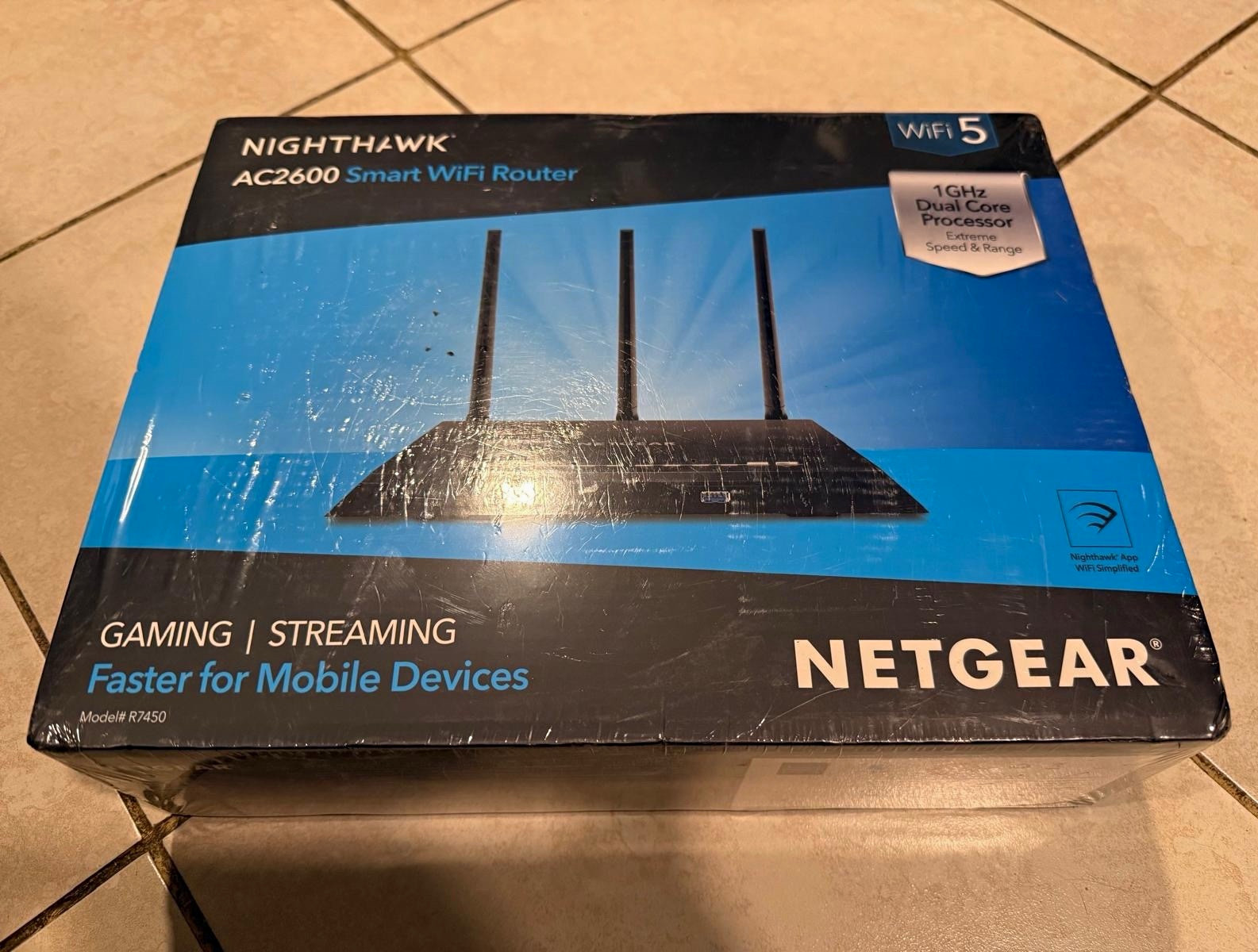 NETGEAR Nighthawk AC2600 R7450 WiFi 5 Dual Band Gigabit 4-Port Black