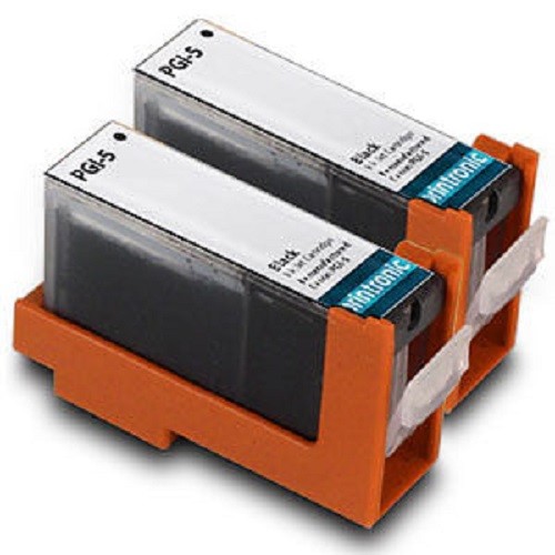 2 Black Ink Cartridge for Canon PGI-5 MP830 MP950 MP960 MP970 MX850 