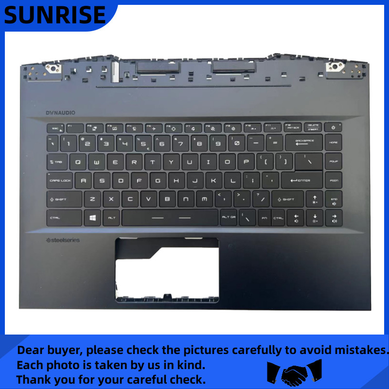 95%New For MSI GE66 MS-1541 1542 Palmrest cover Full Colorful Backlit Keyboard