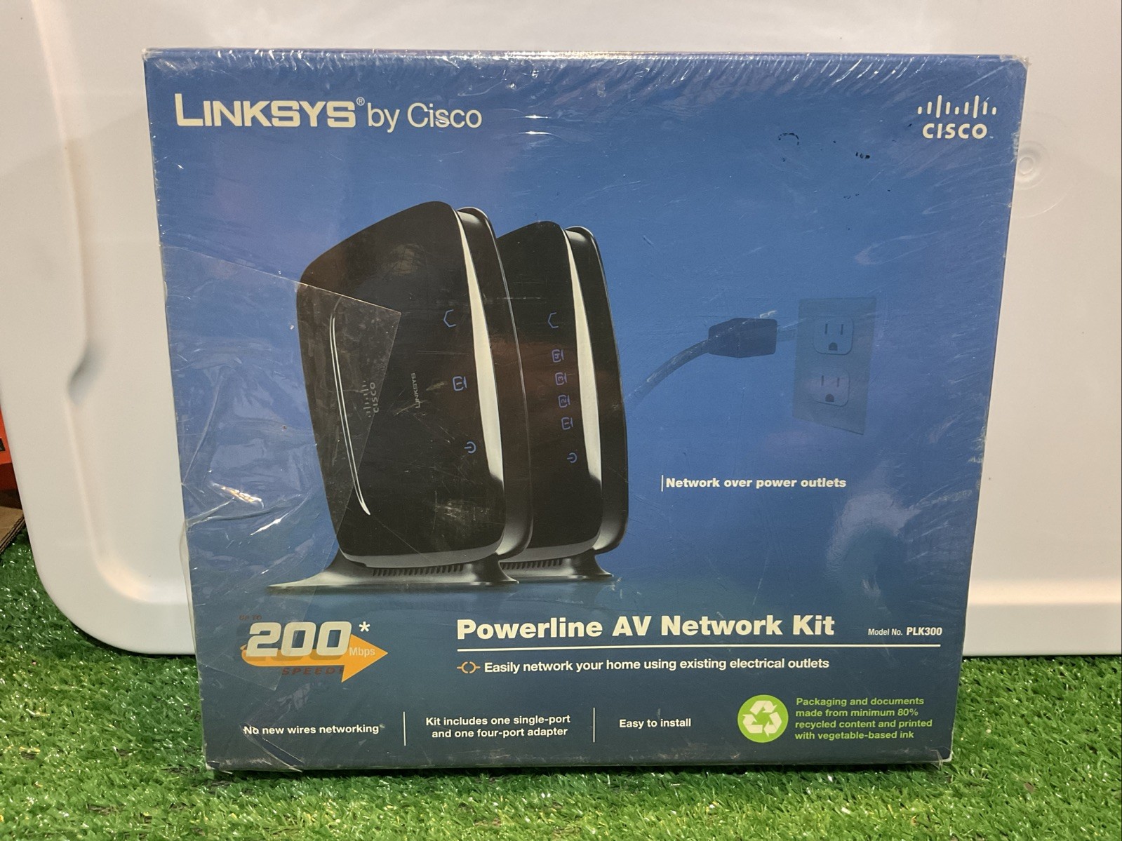 Cisco Linksys PLK300 200Mbps Powerline AV Network Kit Brand New Sealed