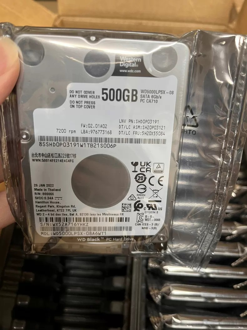 WD Black 500GB WD5000LPSX 7200 RPM 6.0Gb/s SATA 2.5" Internal HDD Hard Drive
