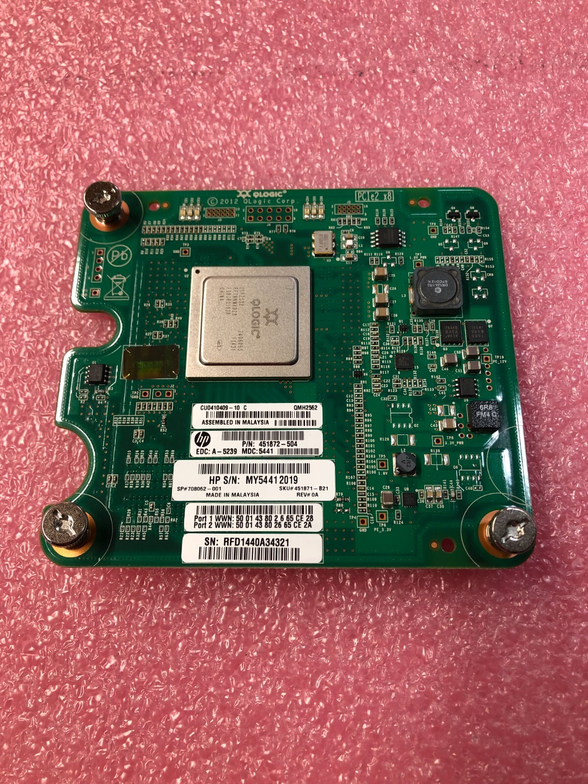 708062-001 HP BLC QLOGIC QMH2562 8GB HBA 451871-B21