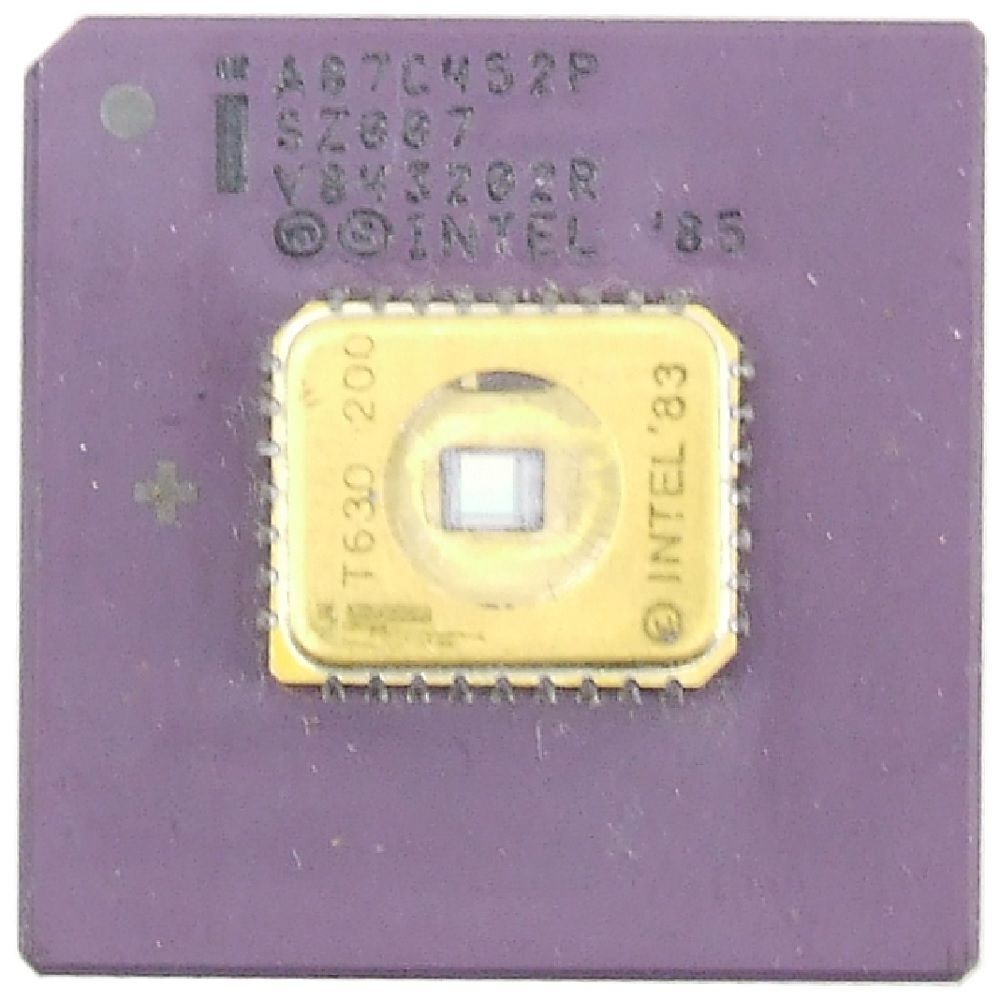 Intel SZ687 A87C452P CPU Mcu Eprom Ceramic Pga Rare Vintage Processor Chip