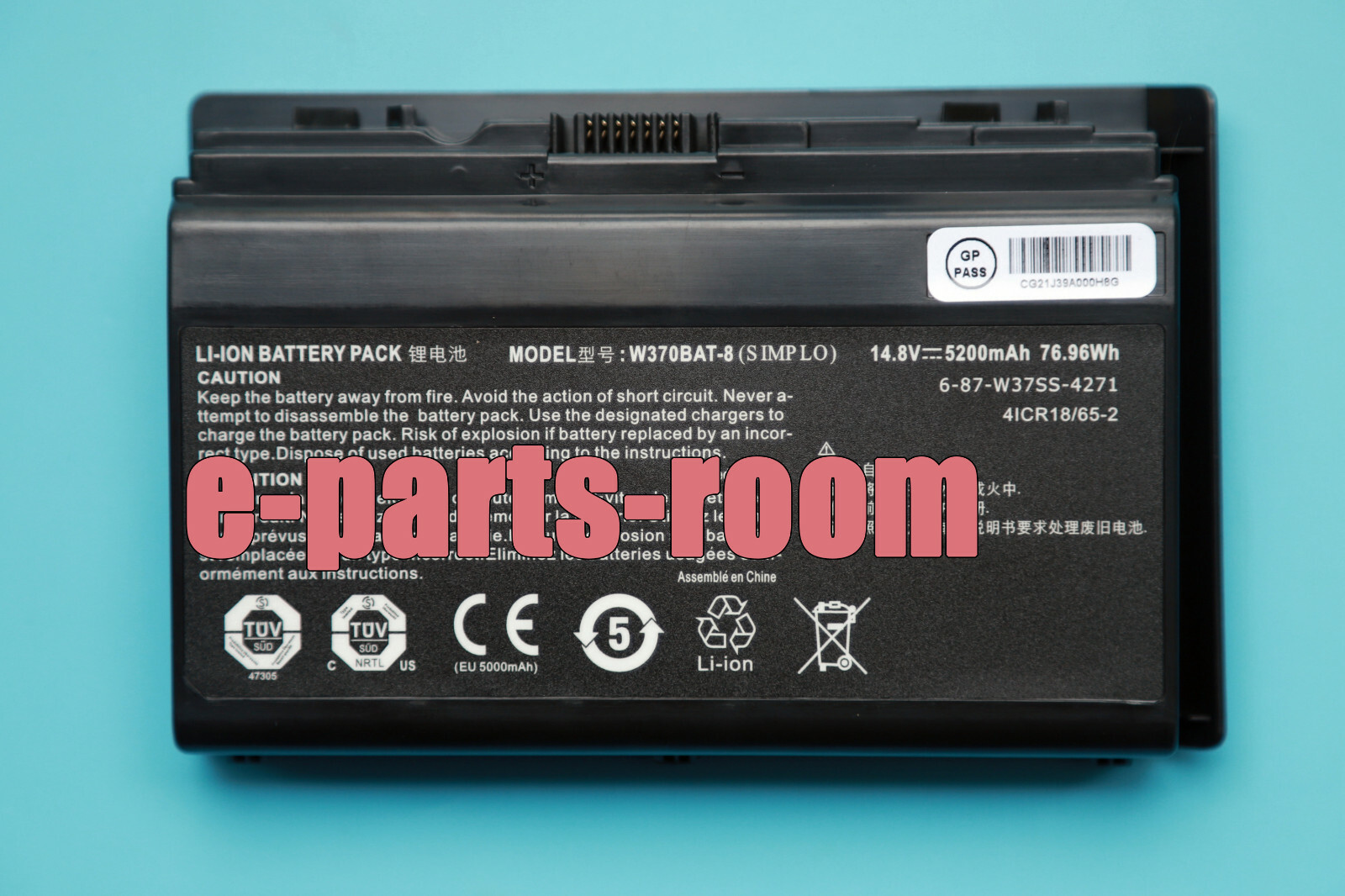 New Genuine W370BAT-8 Battery for Clevo W350ST W355ST W370ST W370SS NP7358 