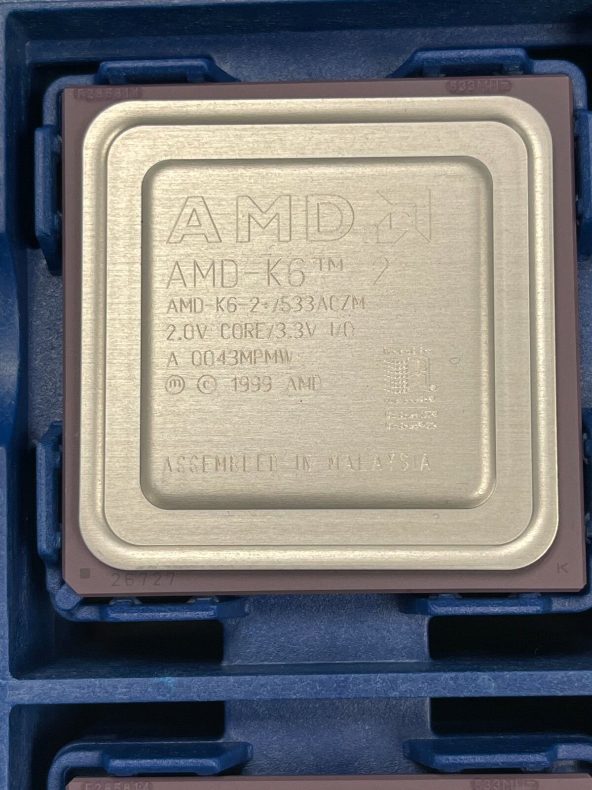 VINTAGE & NEW AMD K6-2+/533ACZM 533MHz Socket Super 7 Gold Pin CPU