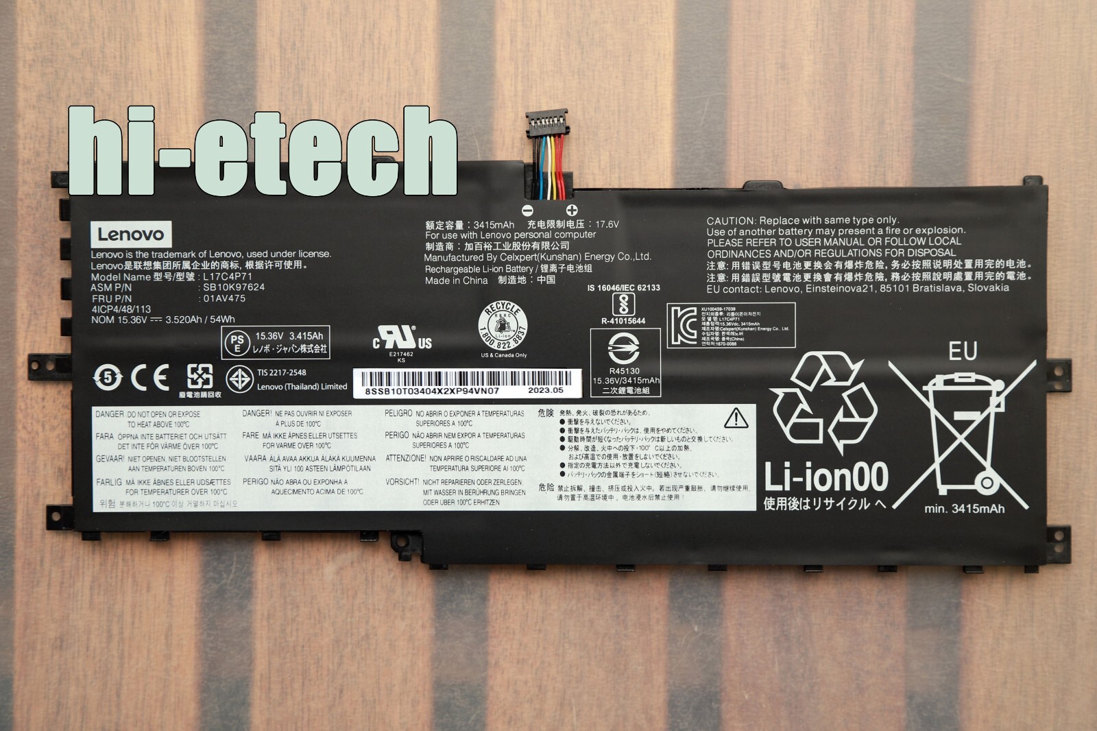 New Genuine 01AV474 L17C4P71 L17M4P71 Battery for Lenovo ThinkPad X1 Yoga 2018