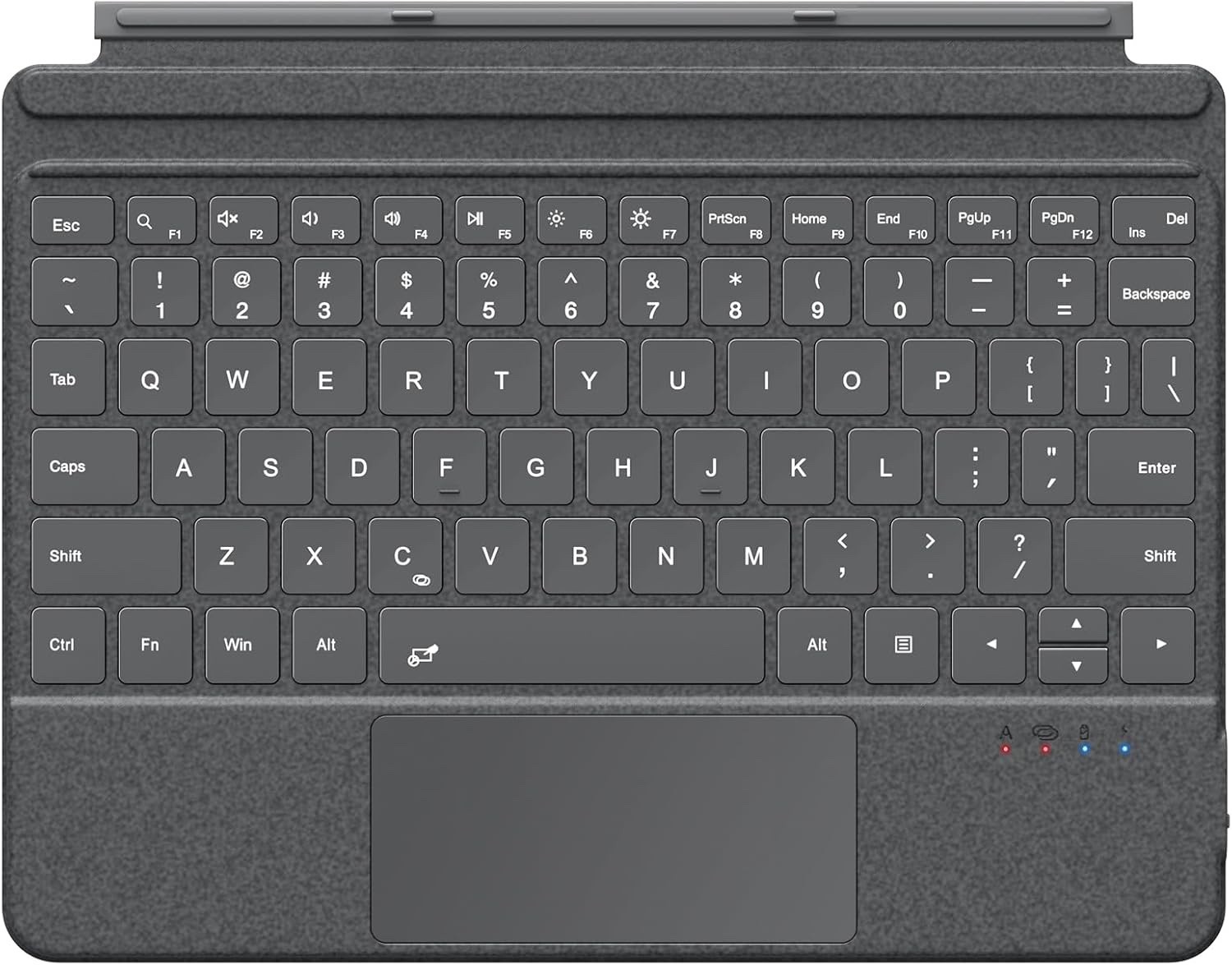 Wireless Bluetooth Type Cover w/ Touchpad for Microsoft Surface Go 10 - Gray