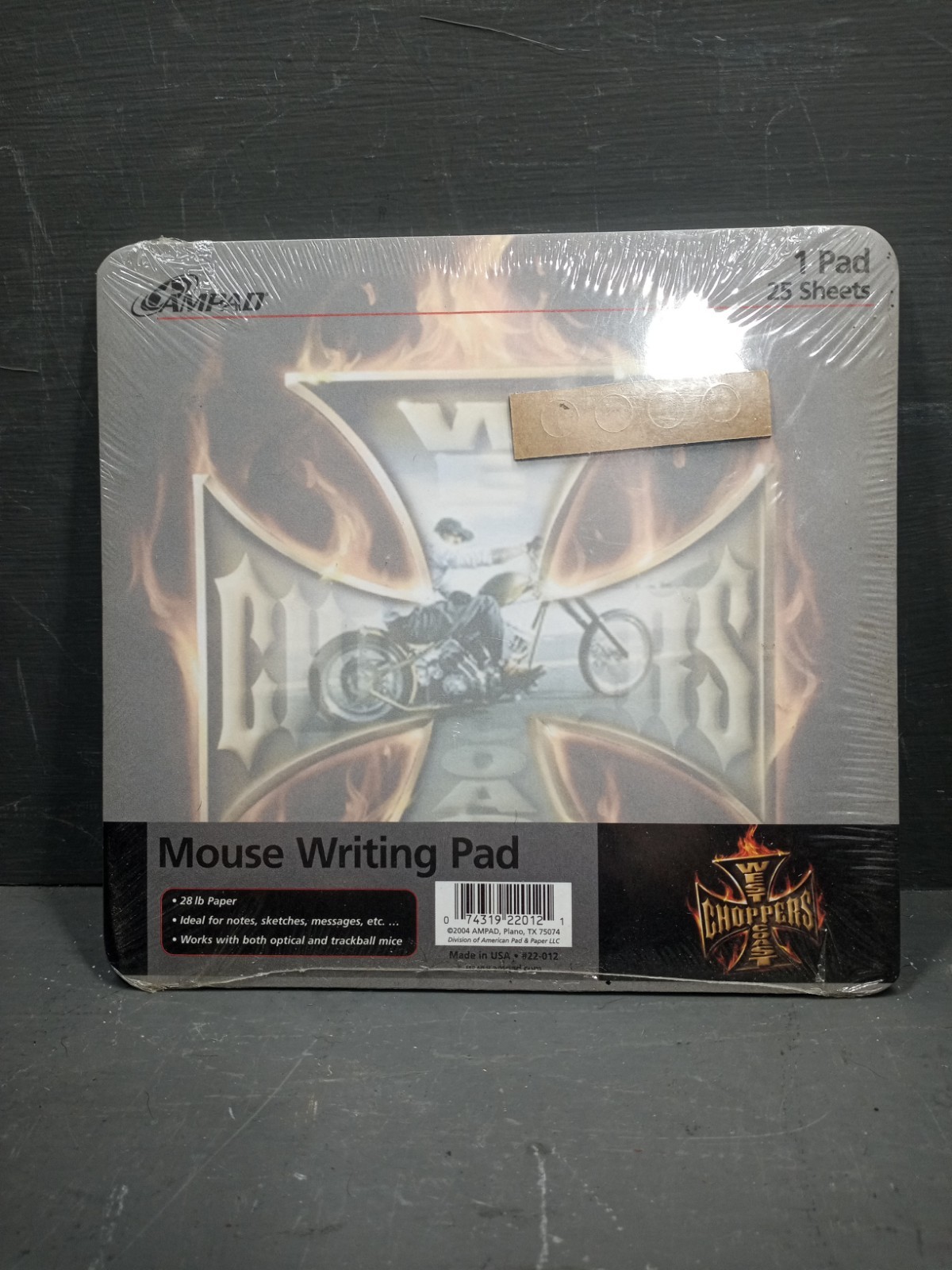 Vintage West Coast Choppers Mouse Writing Pad 25 Sheets New
