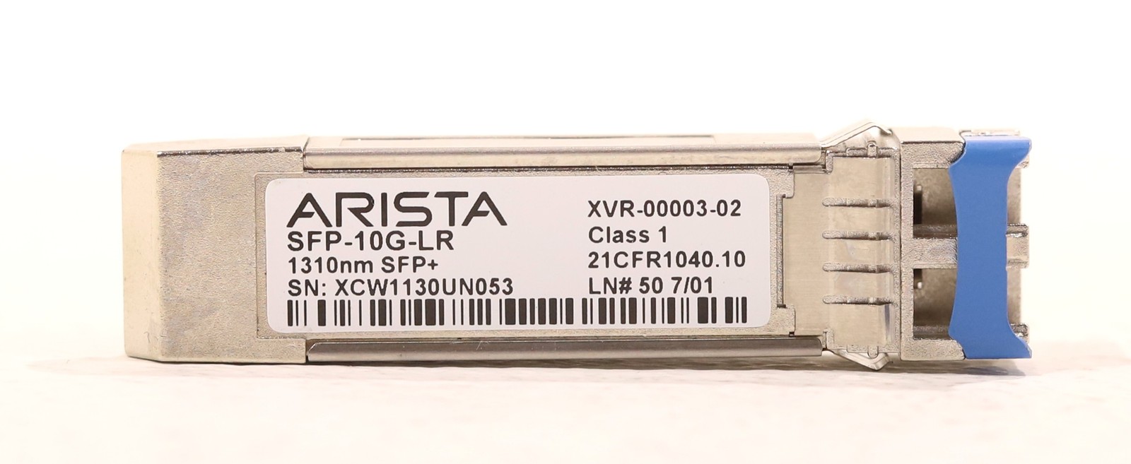 Arista SFP-10G-LR 10GbE SFP+ 1310nm Optical Transceiver Module P/N: XVR-00003-02