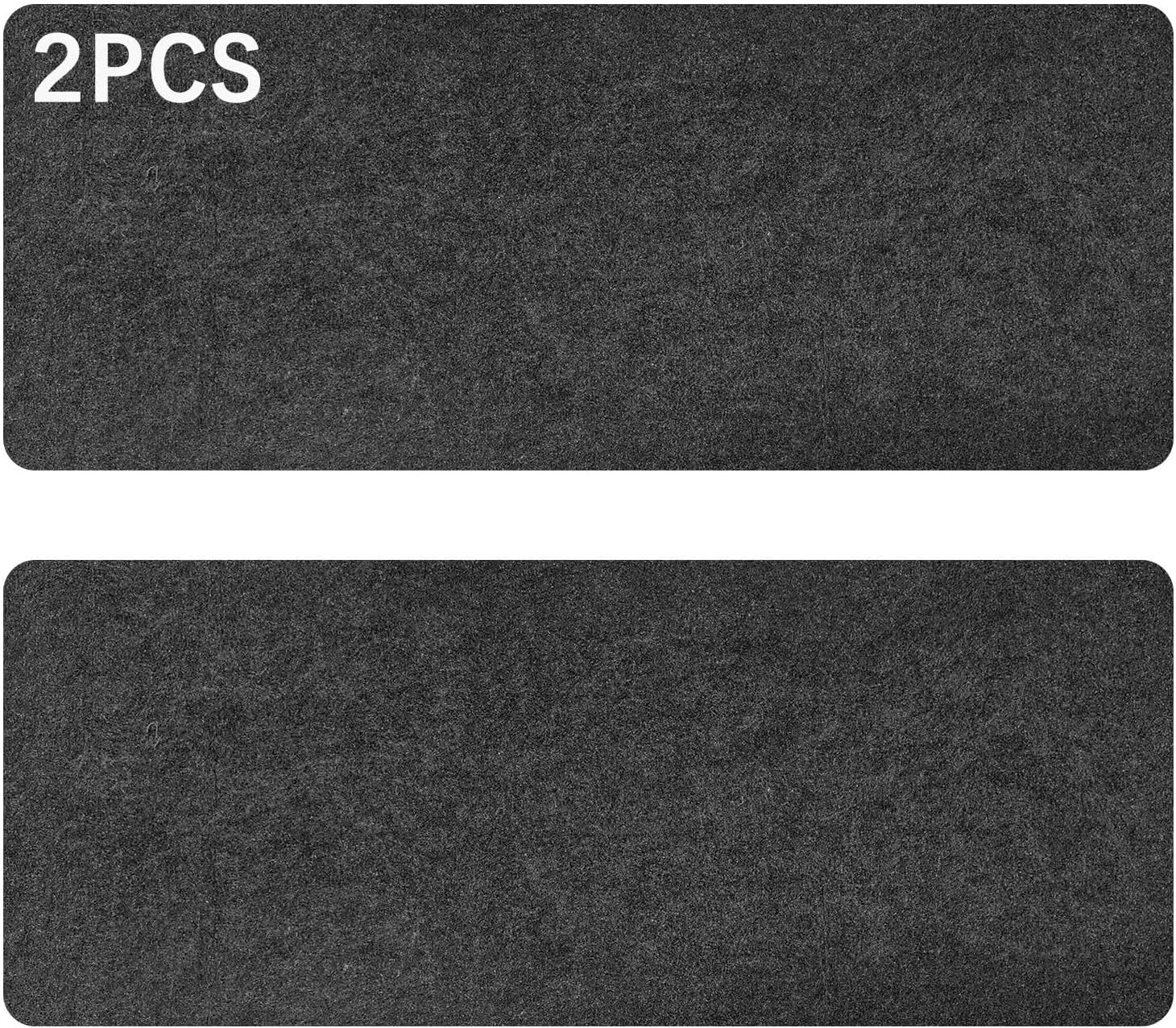 2 Pcs Large Felt Desk mat 36x12 inches, with Non-Slip Full Desk Mouse Pad