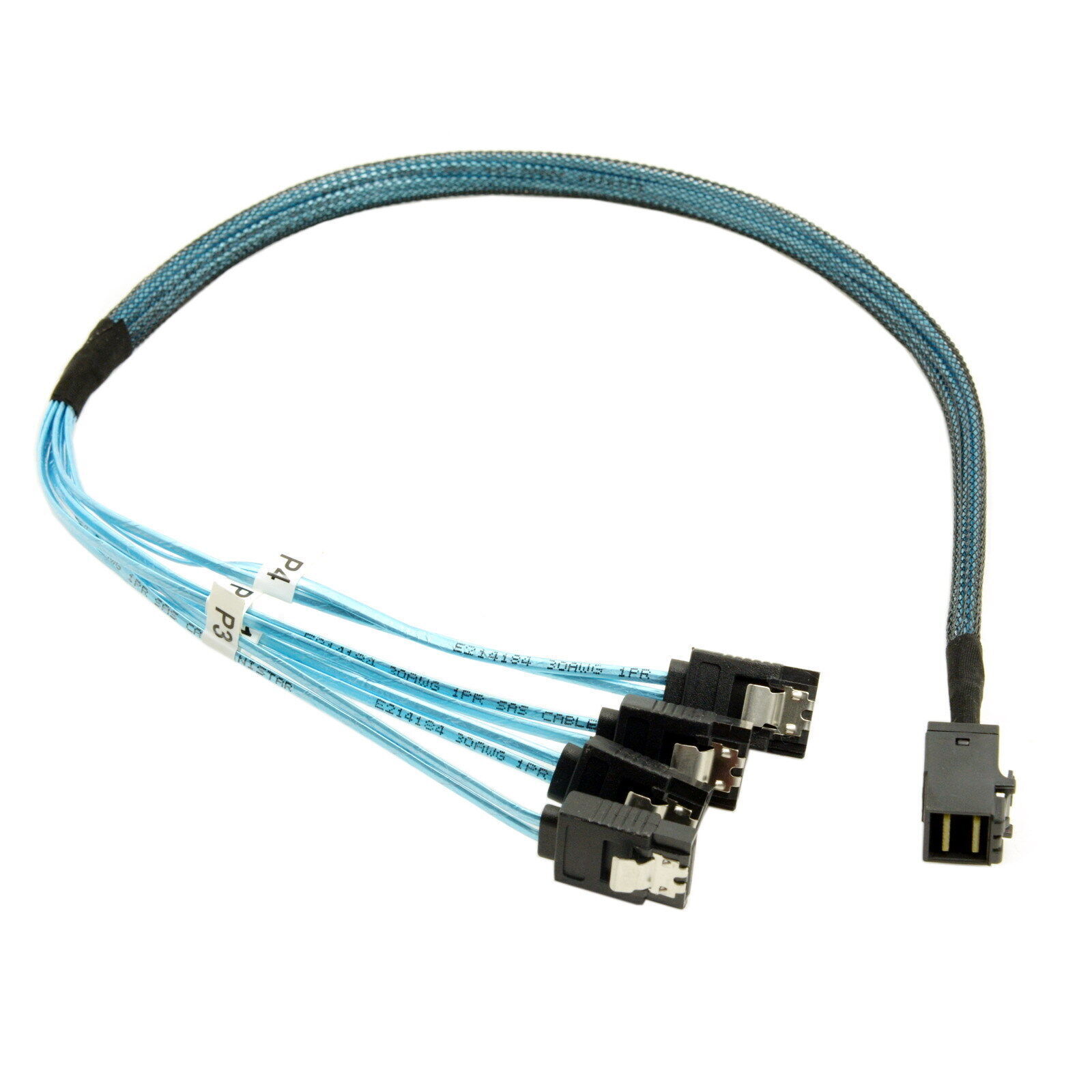 Internal Mini SAS HD SFF-8643 Host to 4 SATA 7pin Target Hard Disk  Data Cable