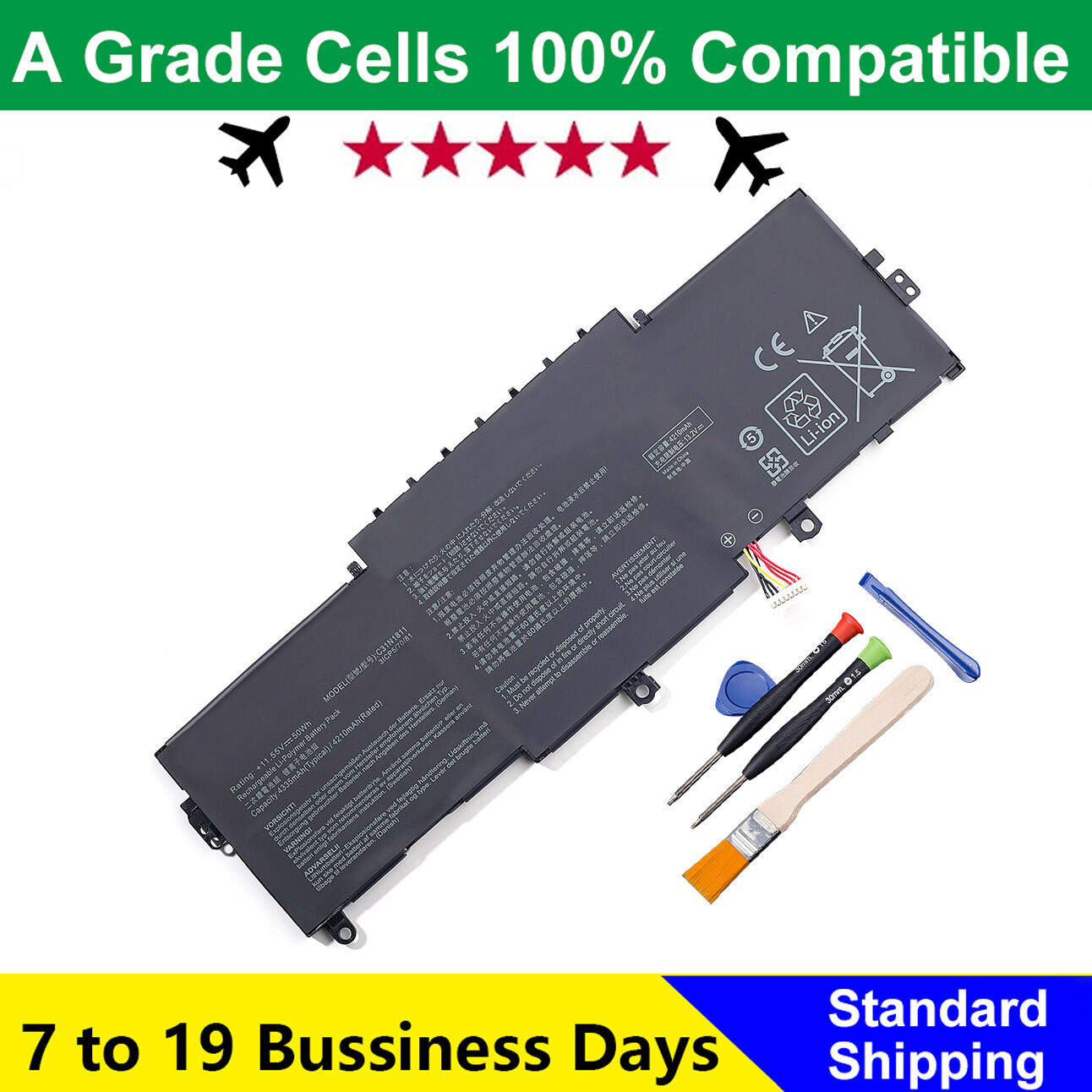 50WH C31N1811 Battery For Asus ZenBook 14 UX433FA UX433FN UX433FQ U4300FA U433FN