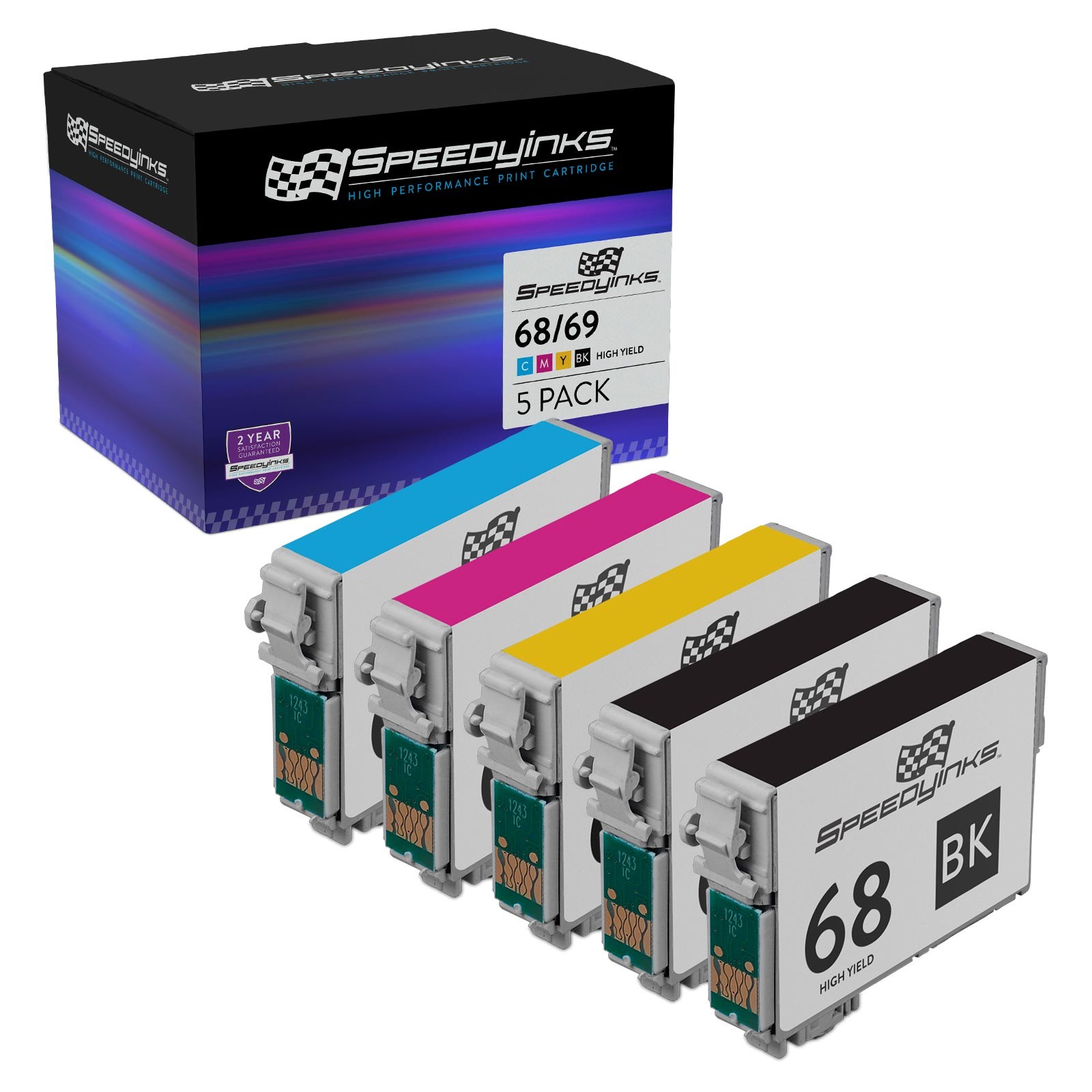 5pk Reman Epson: 2 T068120 1ea T068220 T068320 T068420 C120 CX5000 CX6000 CX7000