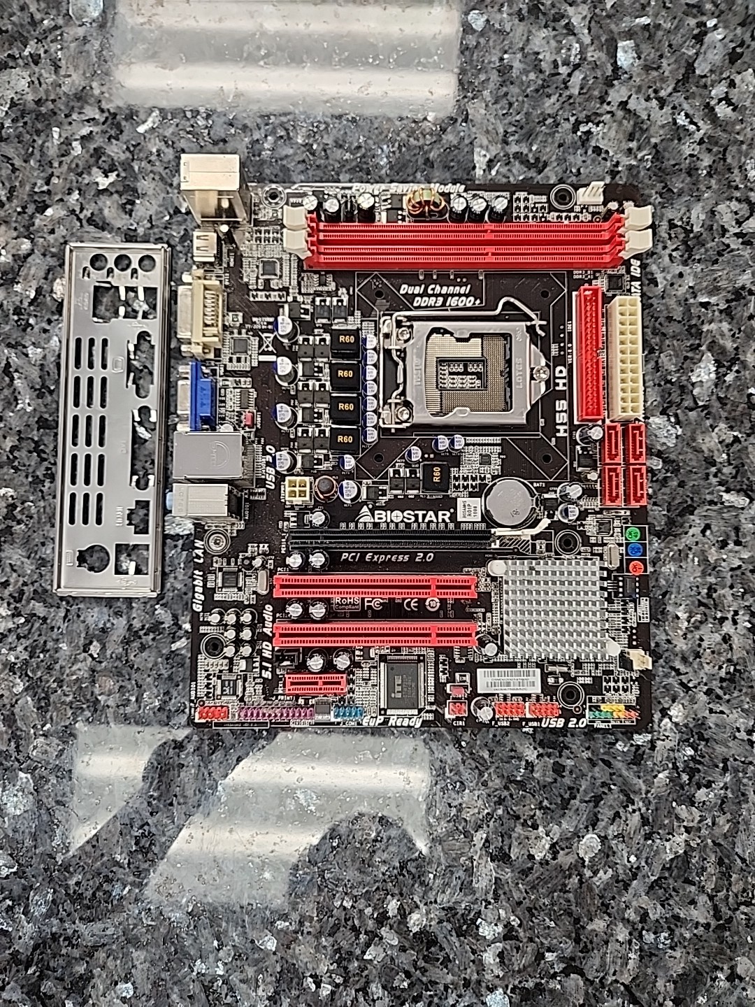 Biostar 115X Motherboard With I/O Shield