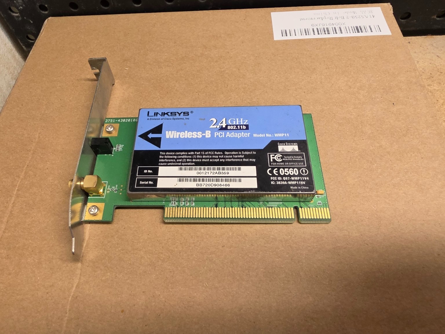 Linksys WMP11 Wireless-B PCI Adapter 2.4GHz 802.11b PCI WiFi Card Cisco