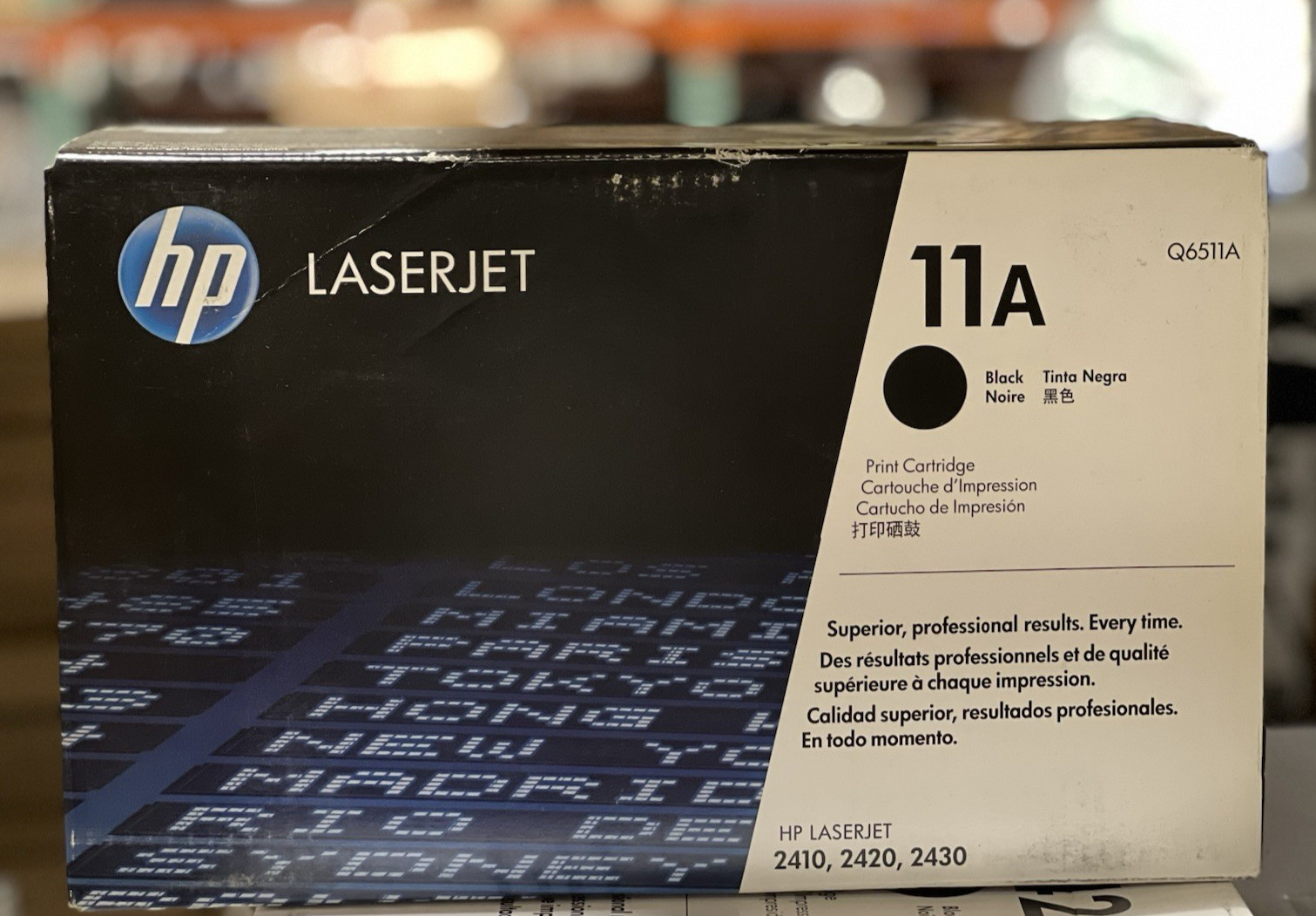 Genuine HP 11A Q6511A Black Toner Print Cartridge-Worn Box