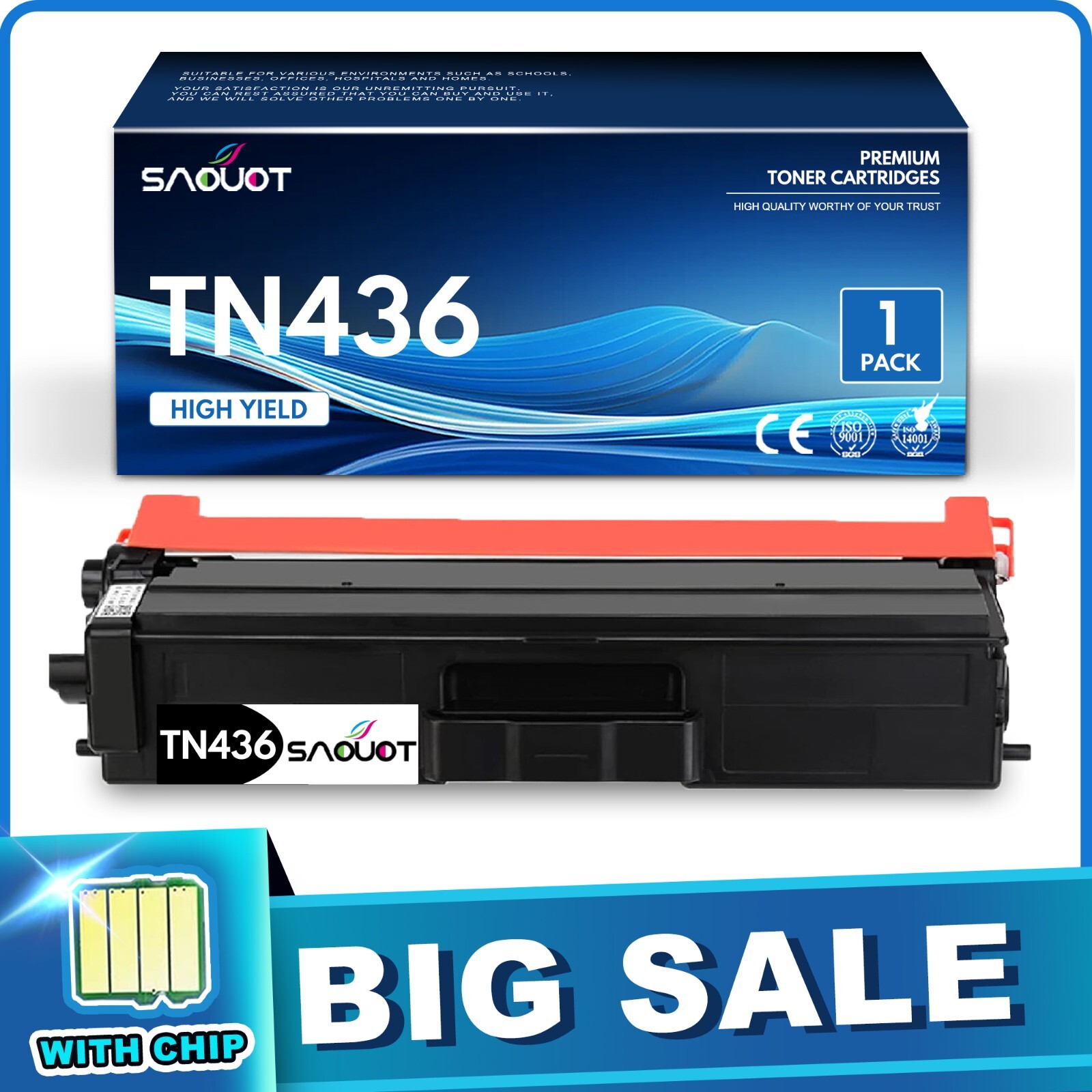 TN 436 Toner Replacement for Brother TN436 TN-436 BK HL-L8260CDW L8360CDW