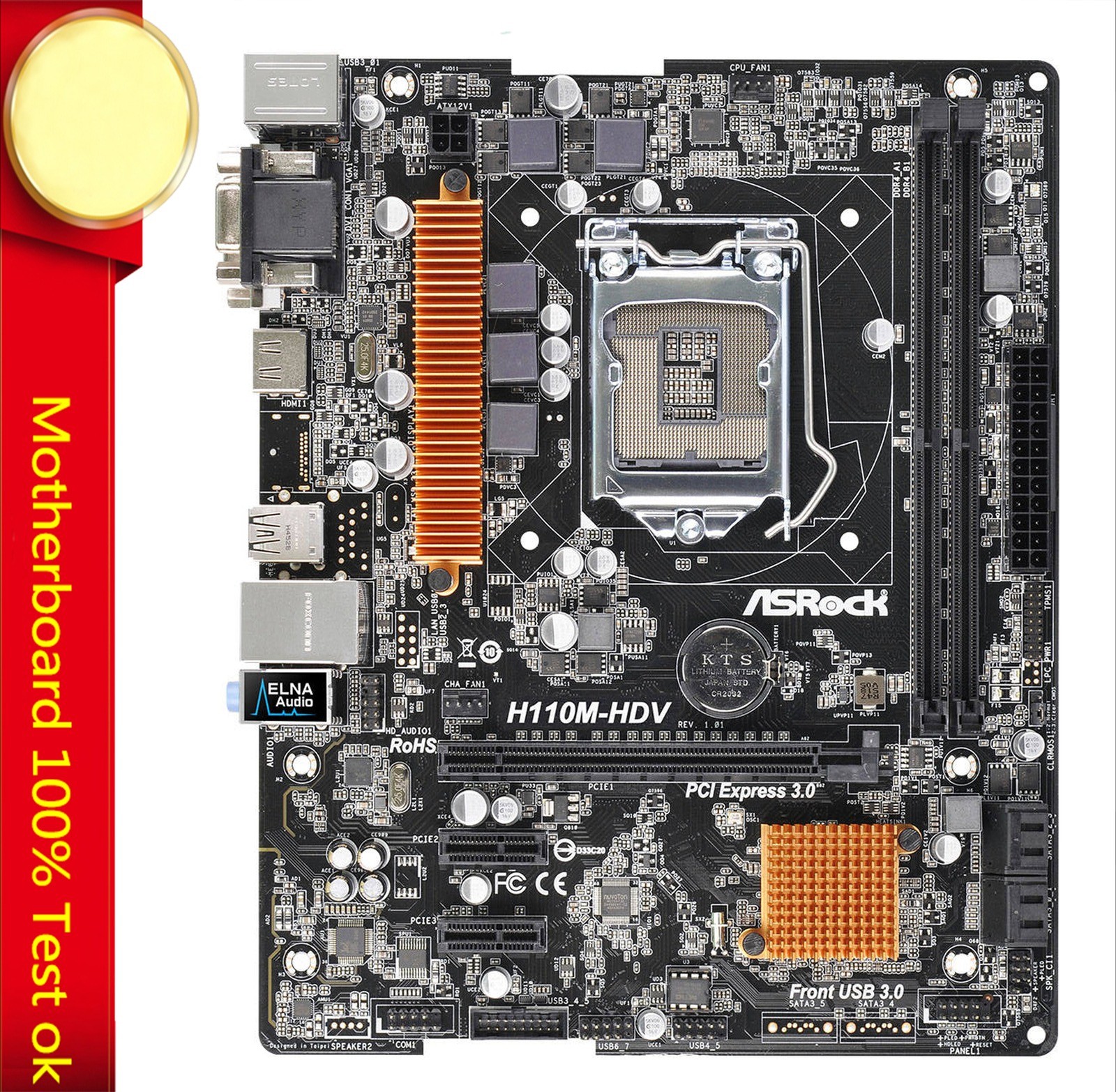 FOR ASRock H110M-HDV Motherboard Supports 6 7th Generation CPU 100% Test Work