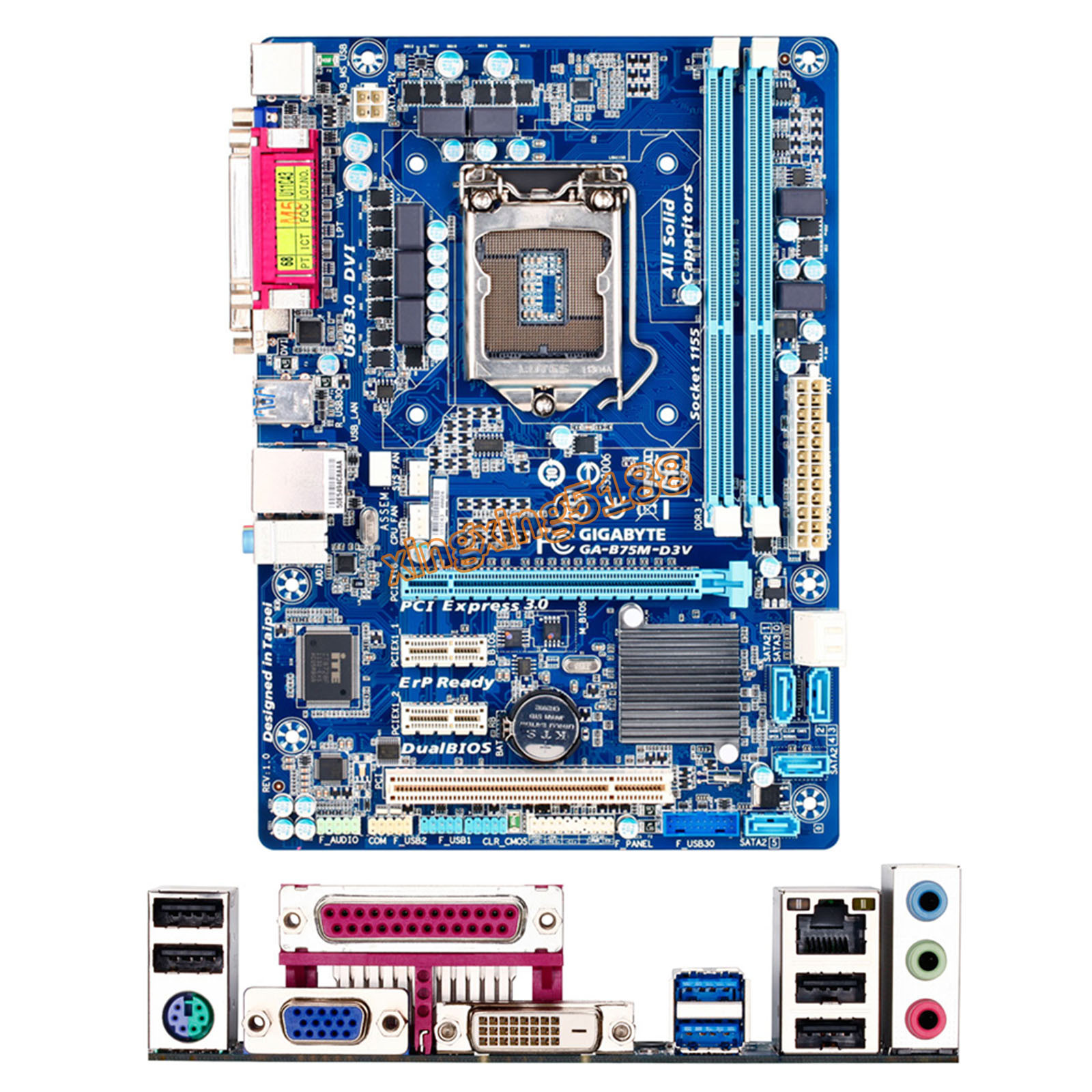 Gigabyte GA-B75M-D3V Placa Mae For Intel Socket LGA 1155 Micro ATX Motherboard