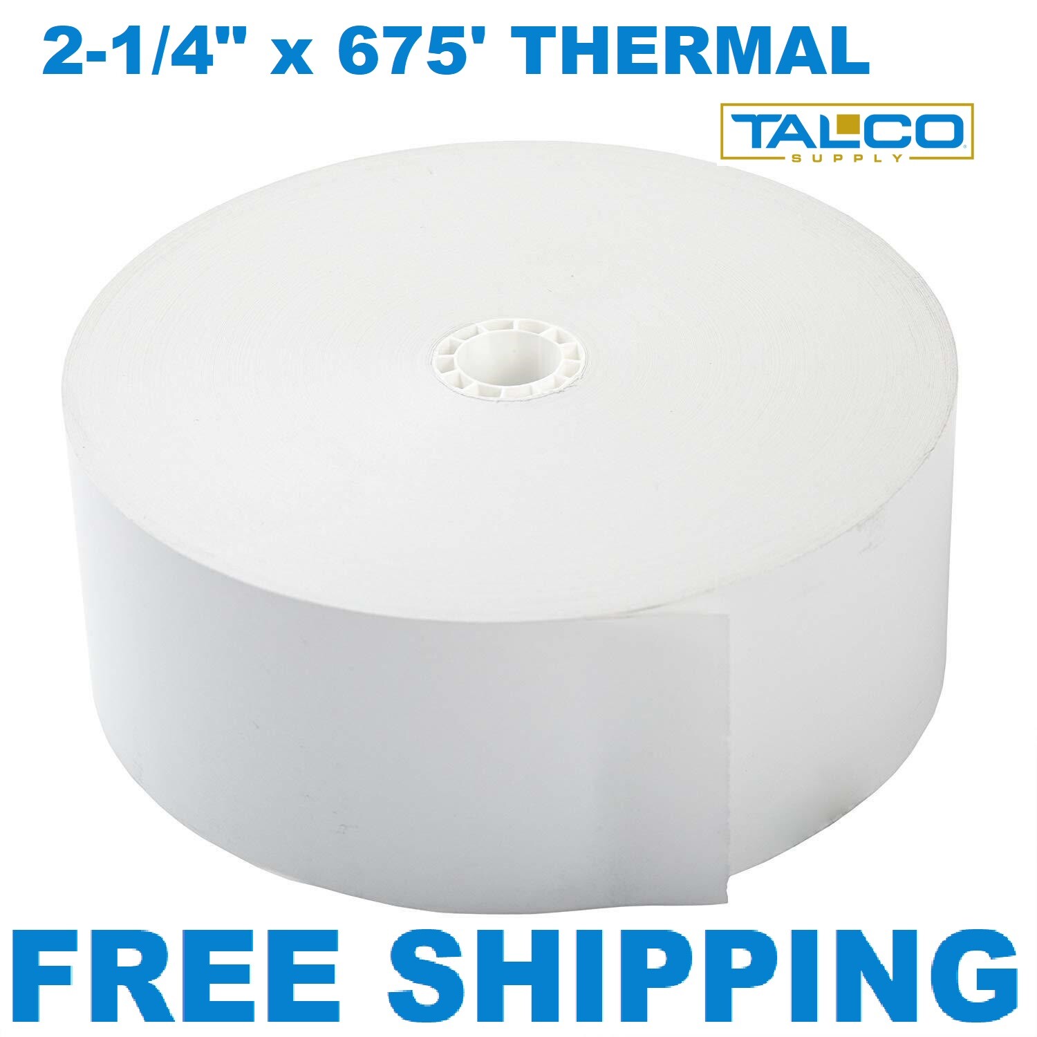 (1) Genmega 2 1/4" x 670' Hvywght Thermal ATM Receipt Paper Roll ~FREE SHIPPING~